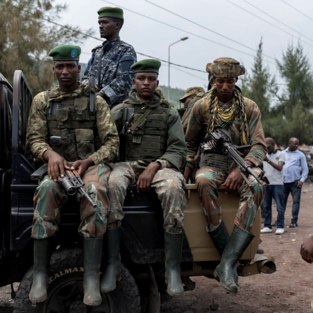 <p>Members of the M23 rebel group in the city of Goma in eastern Democratic Republic of the Congo on January 30, 2025. </p>
