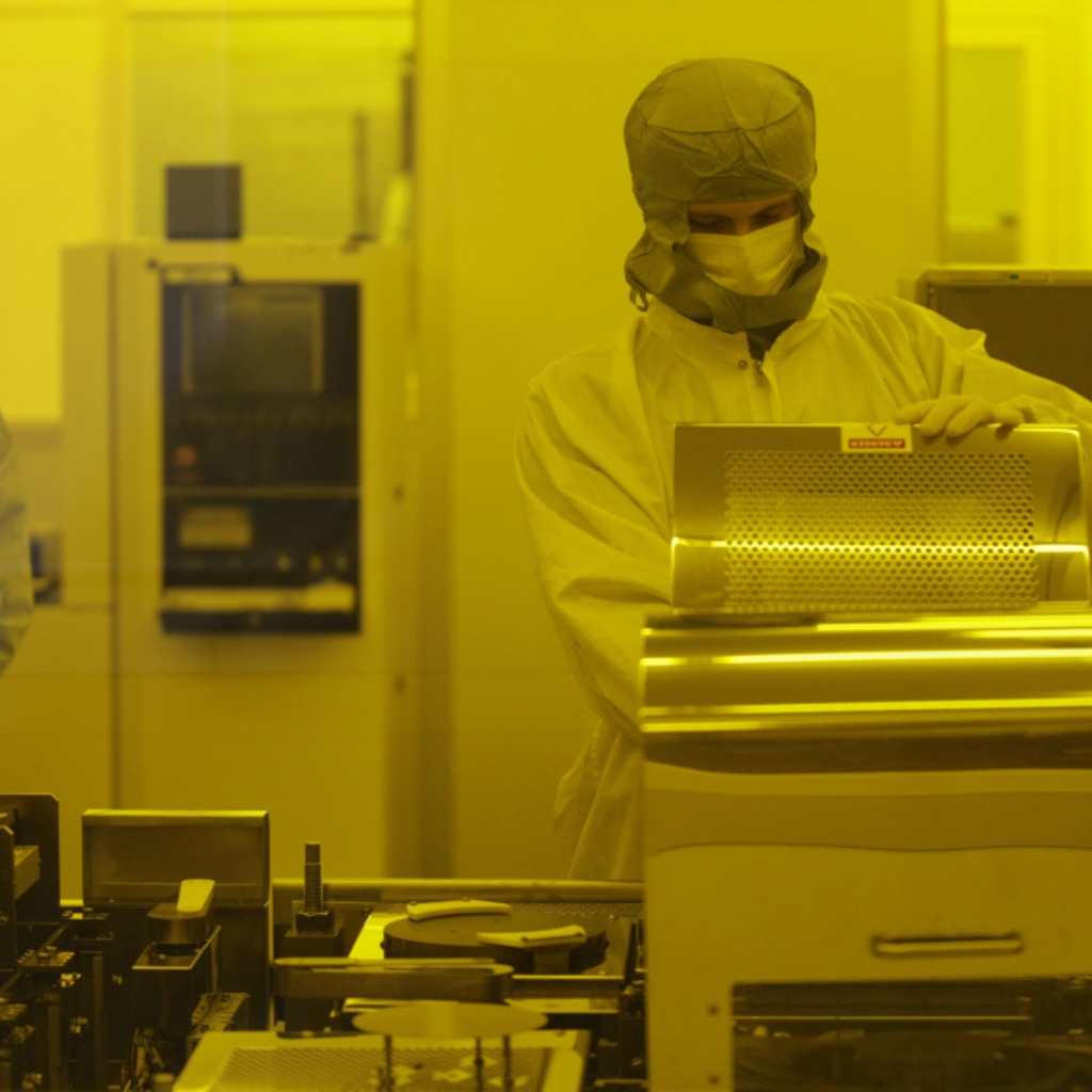<p>An employee works at a production plant of Brazil’s Ceitec company in Porto Alegre.</p>
