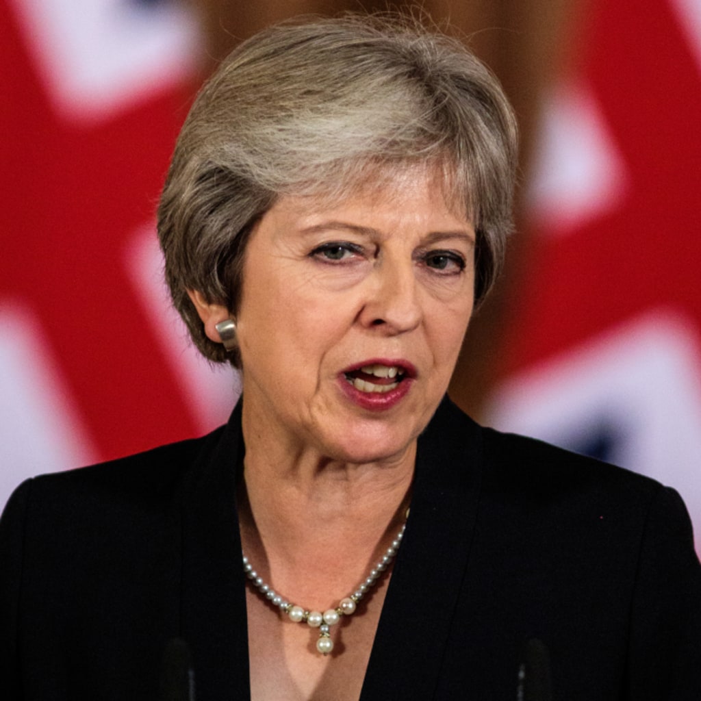 <p>Britain’s Prime Minister Theresa May makes a statement on Brexit negotiations with the European Union on September 21, 2018. </p>
