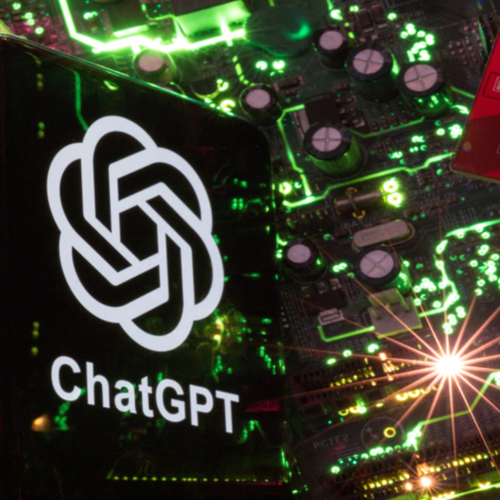<p>ChatGPT logo overlayed on a green circuit board</p>
