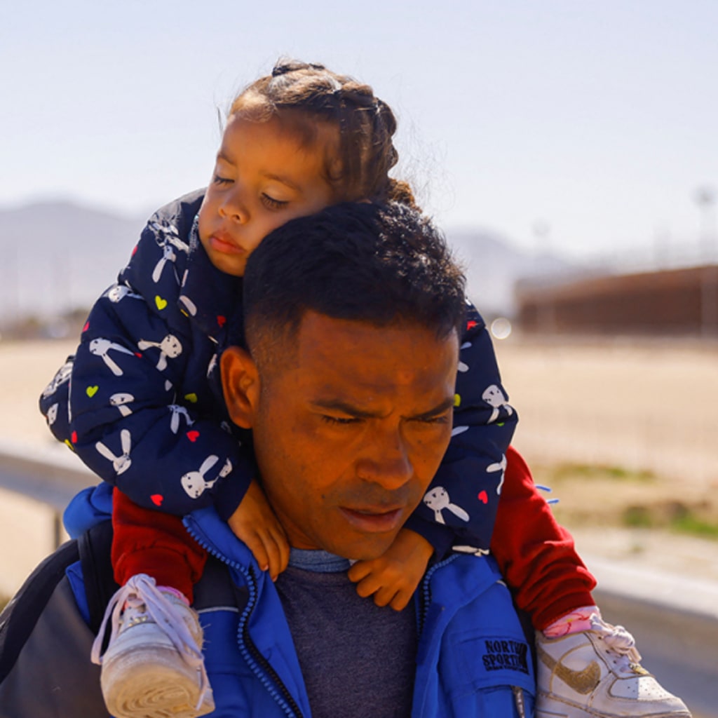 asylum seekers father and daughter
