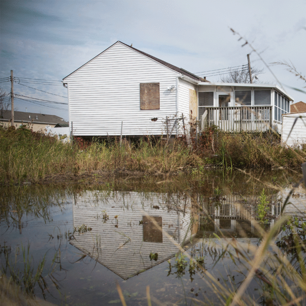 Abandoned house destroyed from Superstorm Sandy