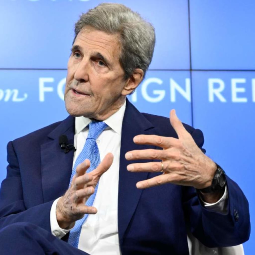 John Kerry speaking at the Council on Foreign Relations in 2022