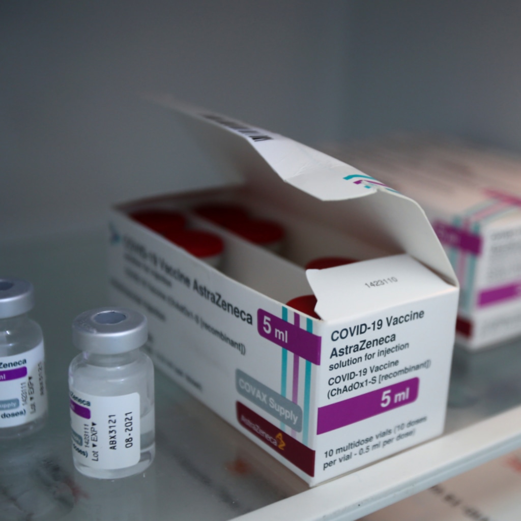 Boxes of AstraZeneca's COVID-19 vaccine