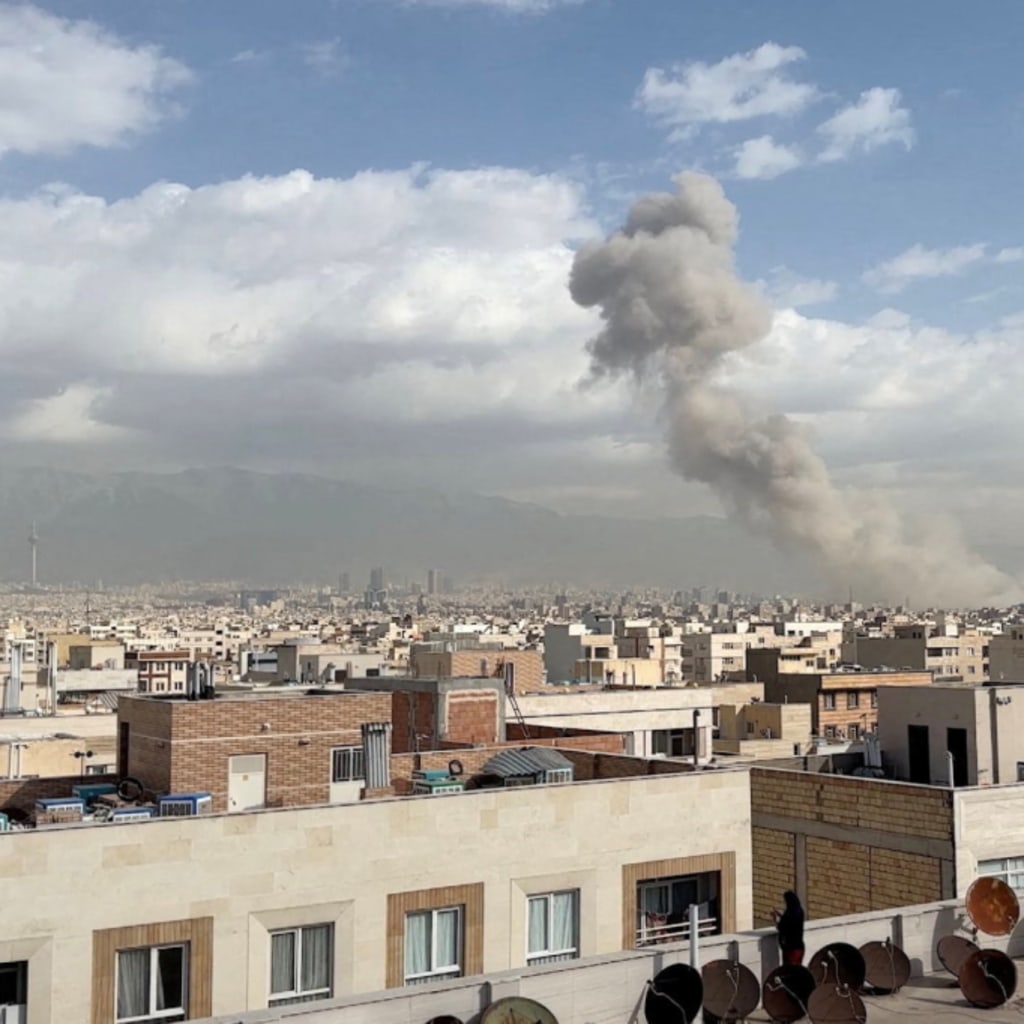 <p>In a screen grab from a video, smoke rises following an explosion in Tehran, Iran, February 28, 2026.</p>
