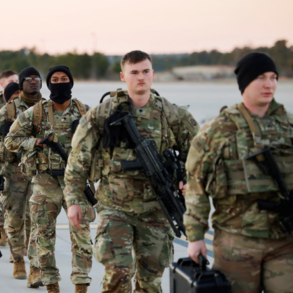 Paratroopers marching US