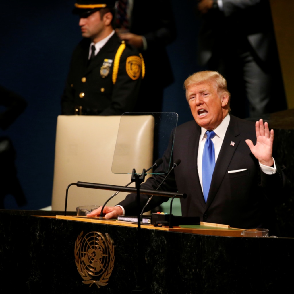 <p>U.S. President Donald Trump addresses the 72nd United Nations General Assembly at U.N. headquarters in New York. </p>
