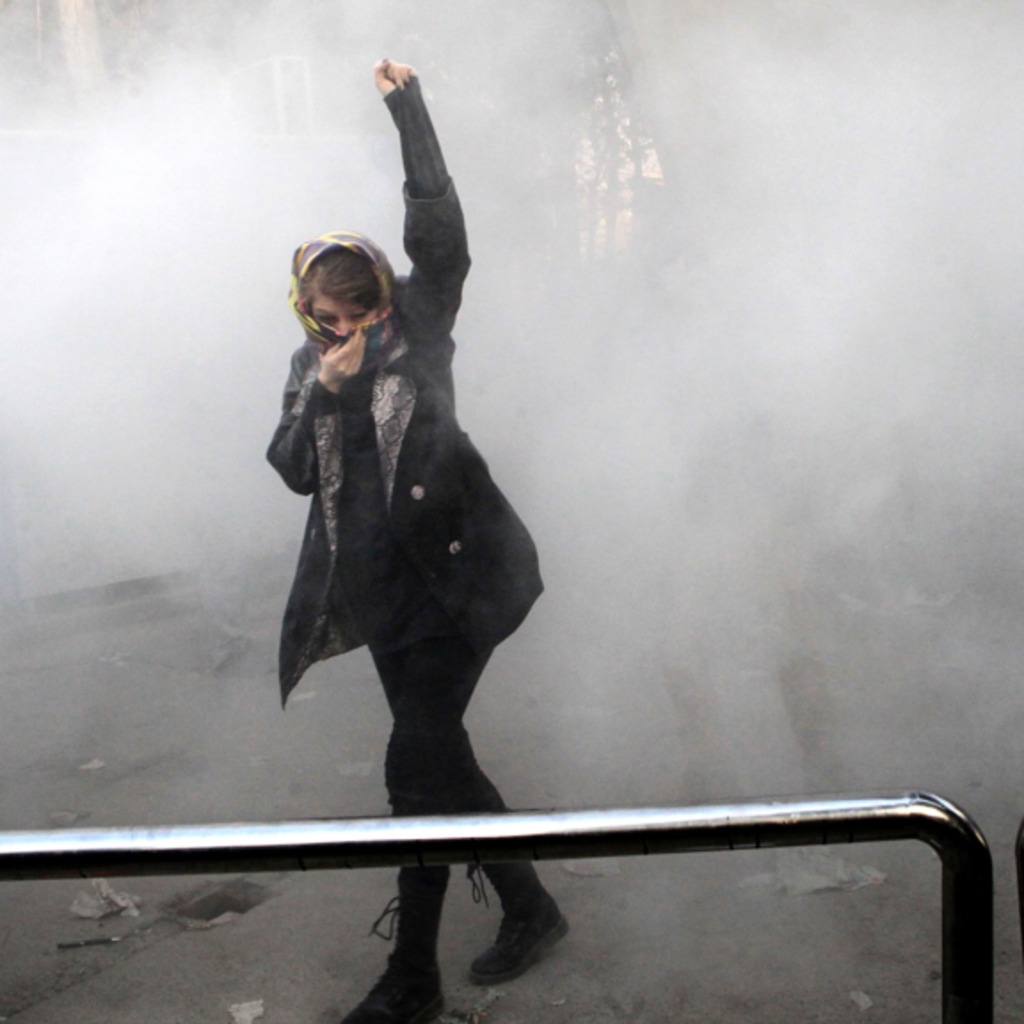 Protests in Rome Outside the Iranian Embassy