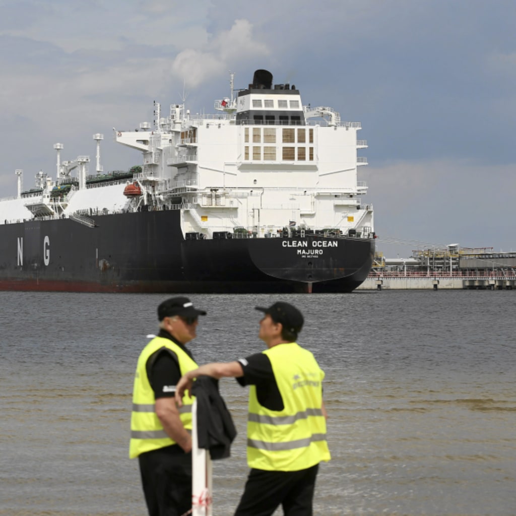 <p>The liquefied natural gas tanker “Clean Ocean” is pictured during the first U.S. delivery to LNG terminal in Swinoujscie, Poland, June 8, 2017.</p>
