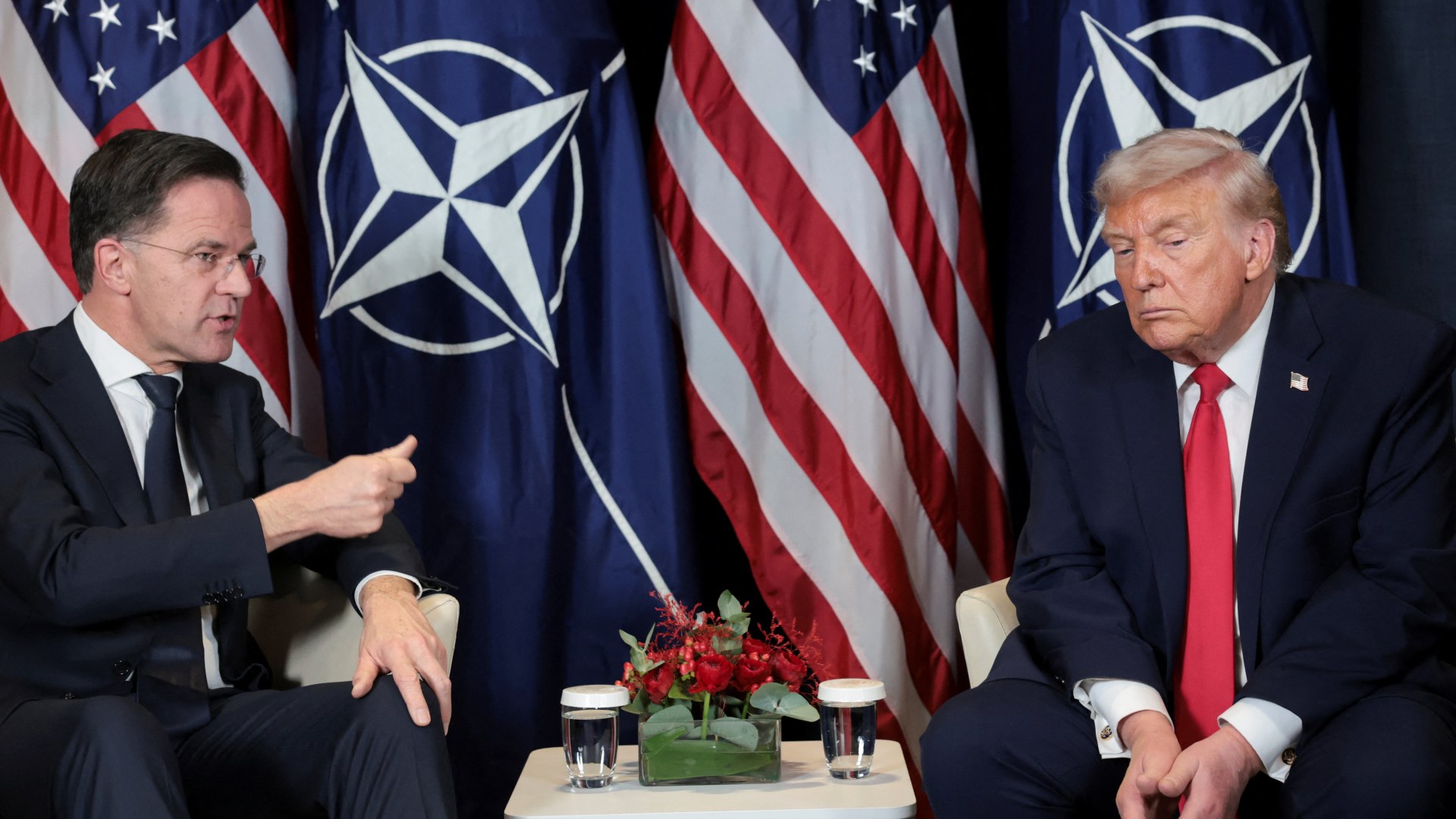 <p>President Donald Trump meets with NATO Secretary General Mark Rutte at the World Economic Forum in Davos, Switzerland, January 21, 2026.</p>
