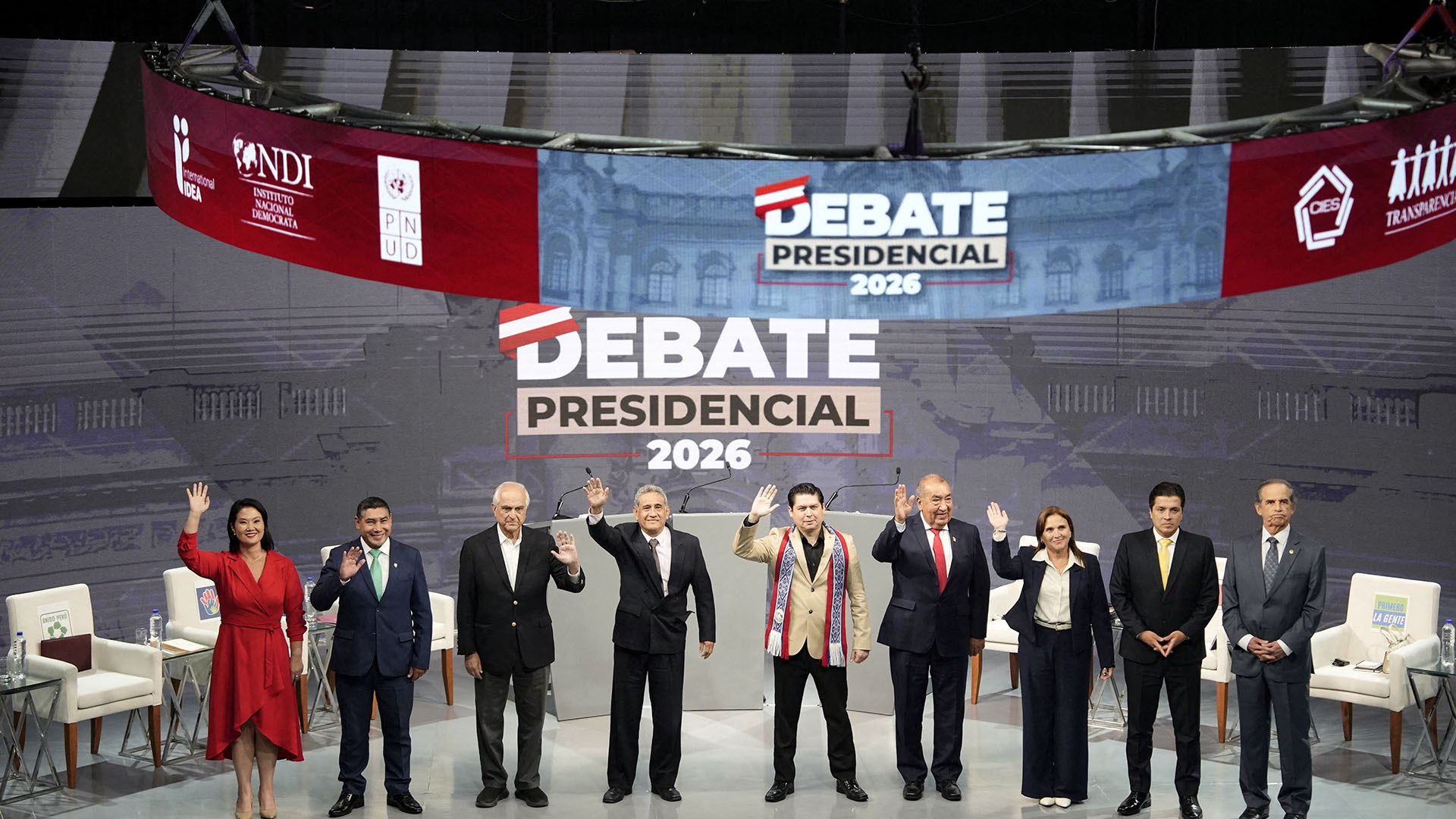 <p>Peruvian presidential candidates participate in a televised debate on March 31, 2026, in Lima, Peru.</p>
