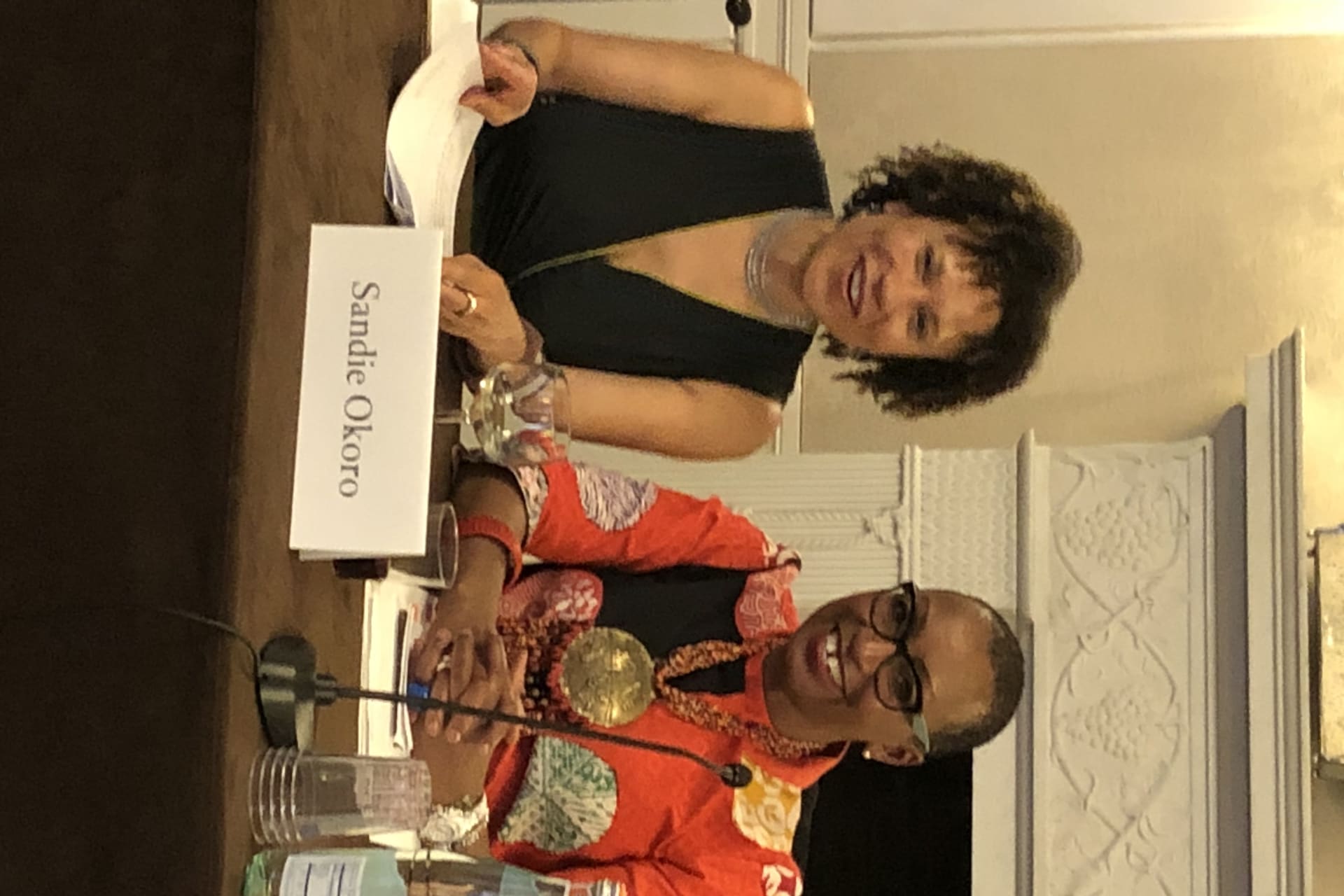 <p>CFR Adjunct Senior Fellow Catherine Powell with World Bank General Counsel Sandie Okoro.</p>
