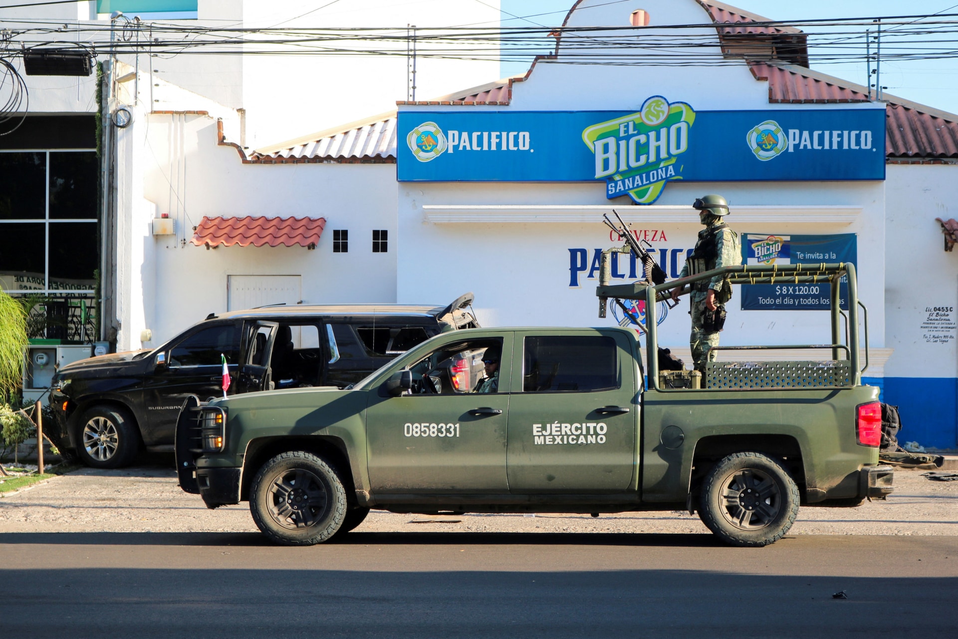 <p>Members of the Mexican Army respond to a confrontation between armed groups in Culiacan on September 9, 2024.</p>
