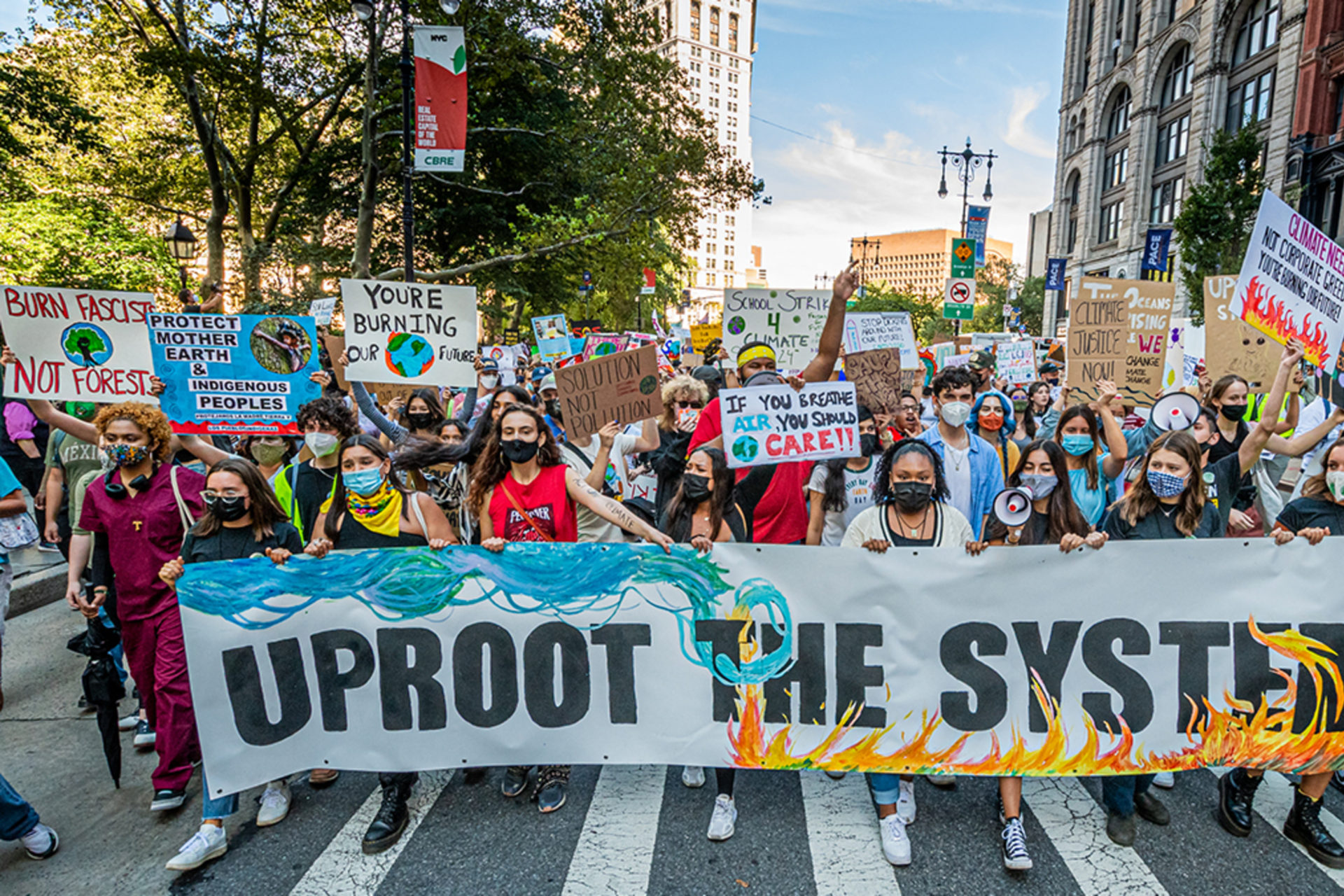 <p>Youth protest in New York City as part of climate week.</p>
