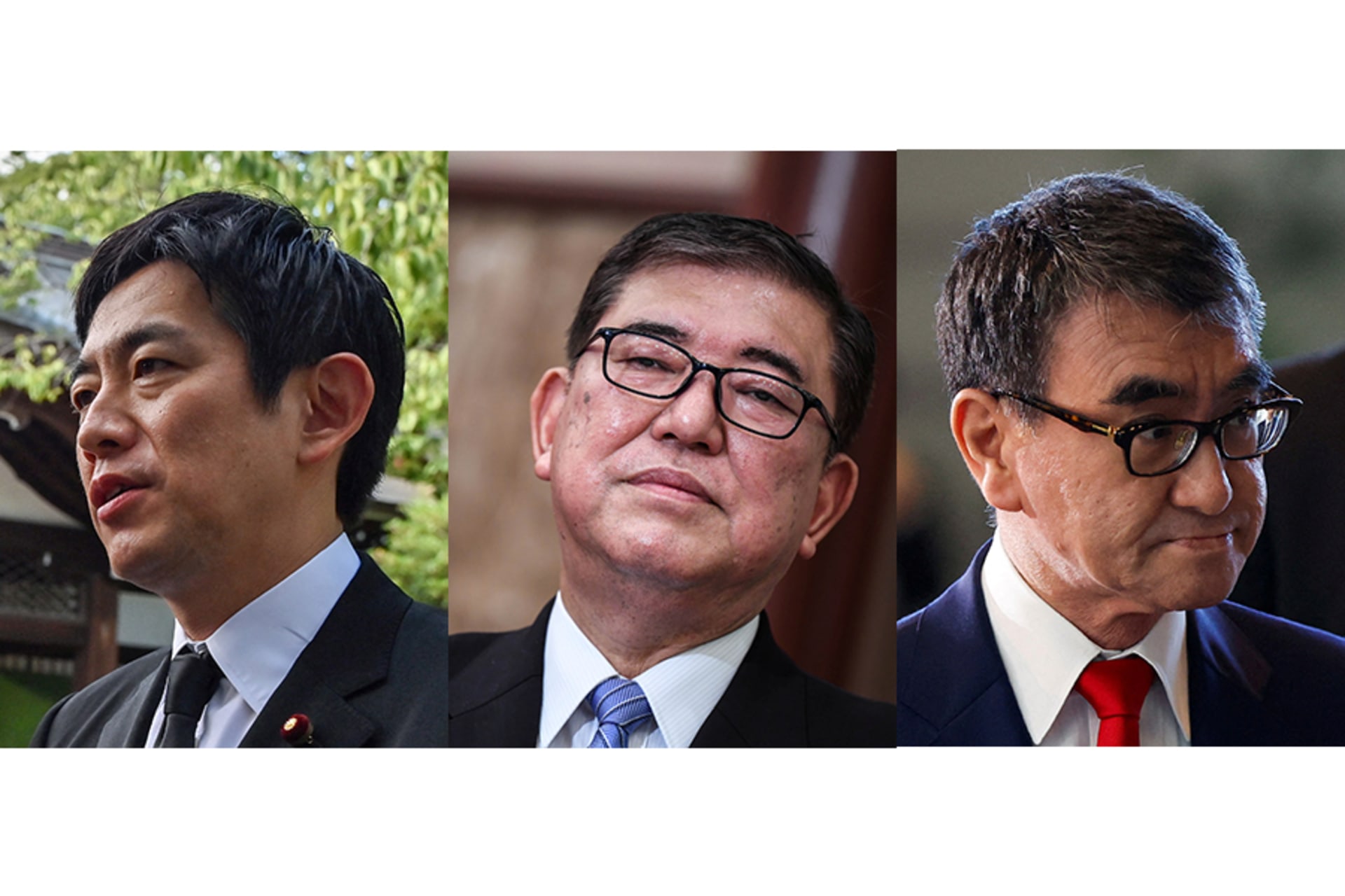 <p>Kobayashi Takayuki, Ishiba Shigeru, Kono Taro</p>