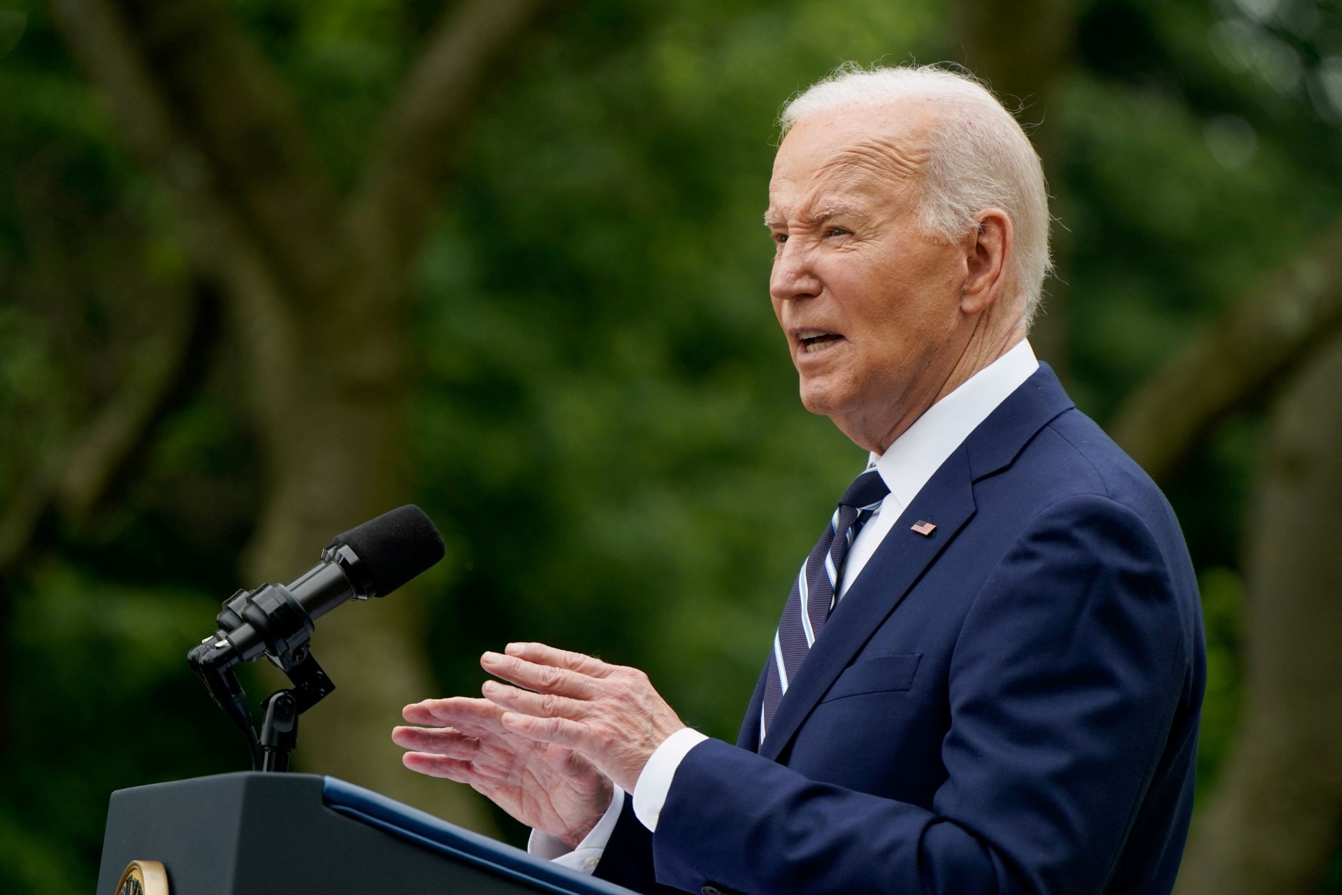 <p>U.S. President Joe Biden announces new tariffs on Chinese exports at the White House on May 14, 2024.</p>
