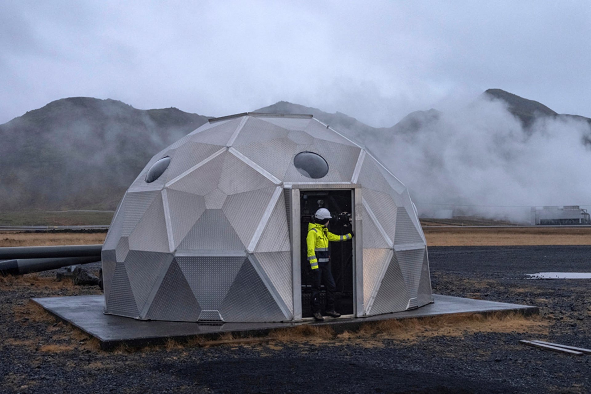 <p>A facility in Iceland sequesters carbon in minerals deep underground.</p>