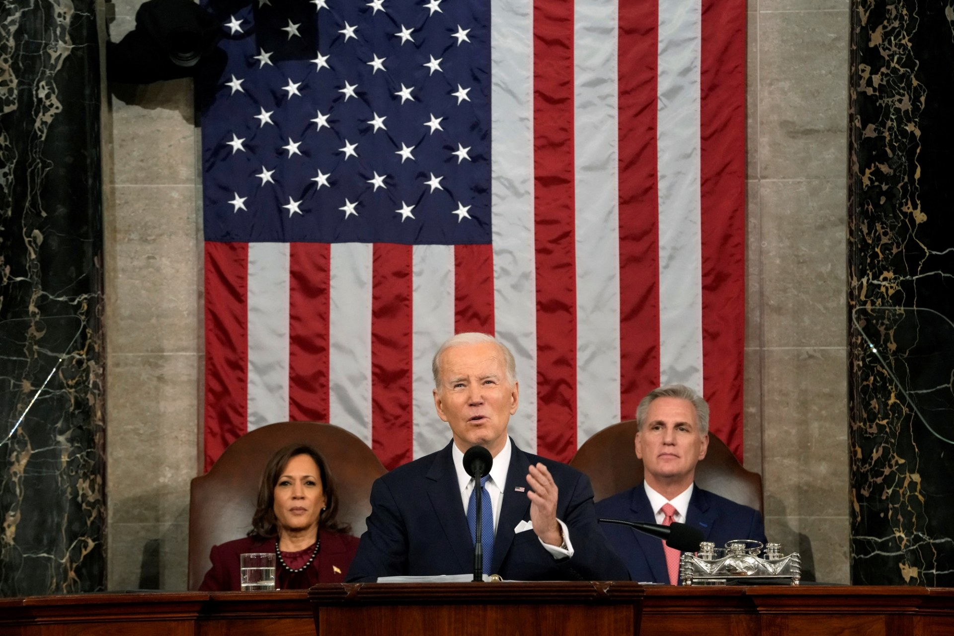<p>President Joe Biden delivers the State of the Union address on February 7, 2023, in Washington, DC.</p>