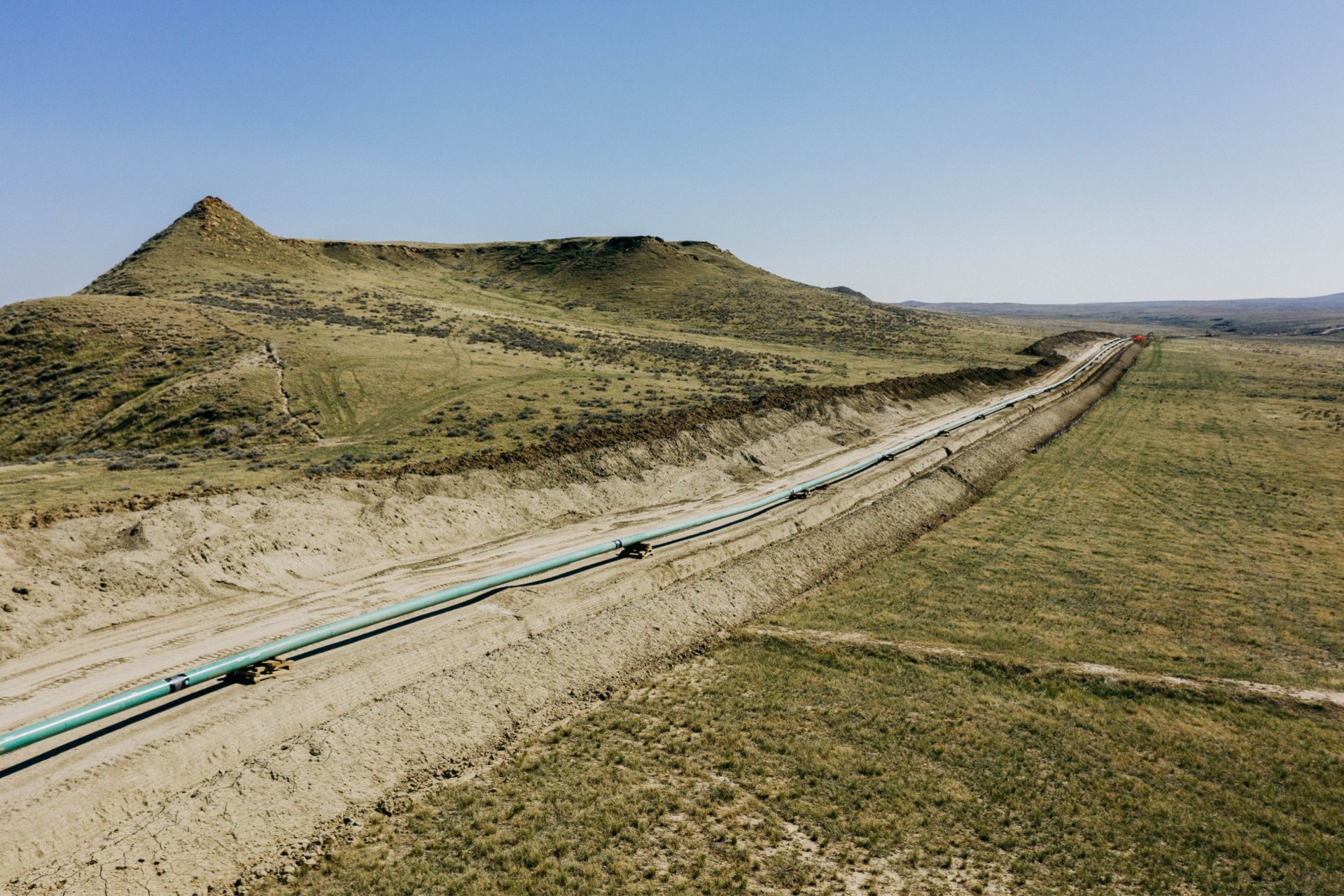 <p>An extension of Denbury Inc’s Greencore carbon pipeline in Montana is ready to be lowered into its trench.</p>
