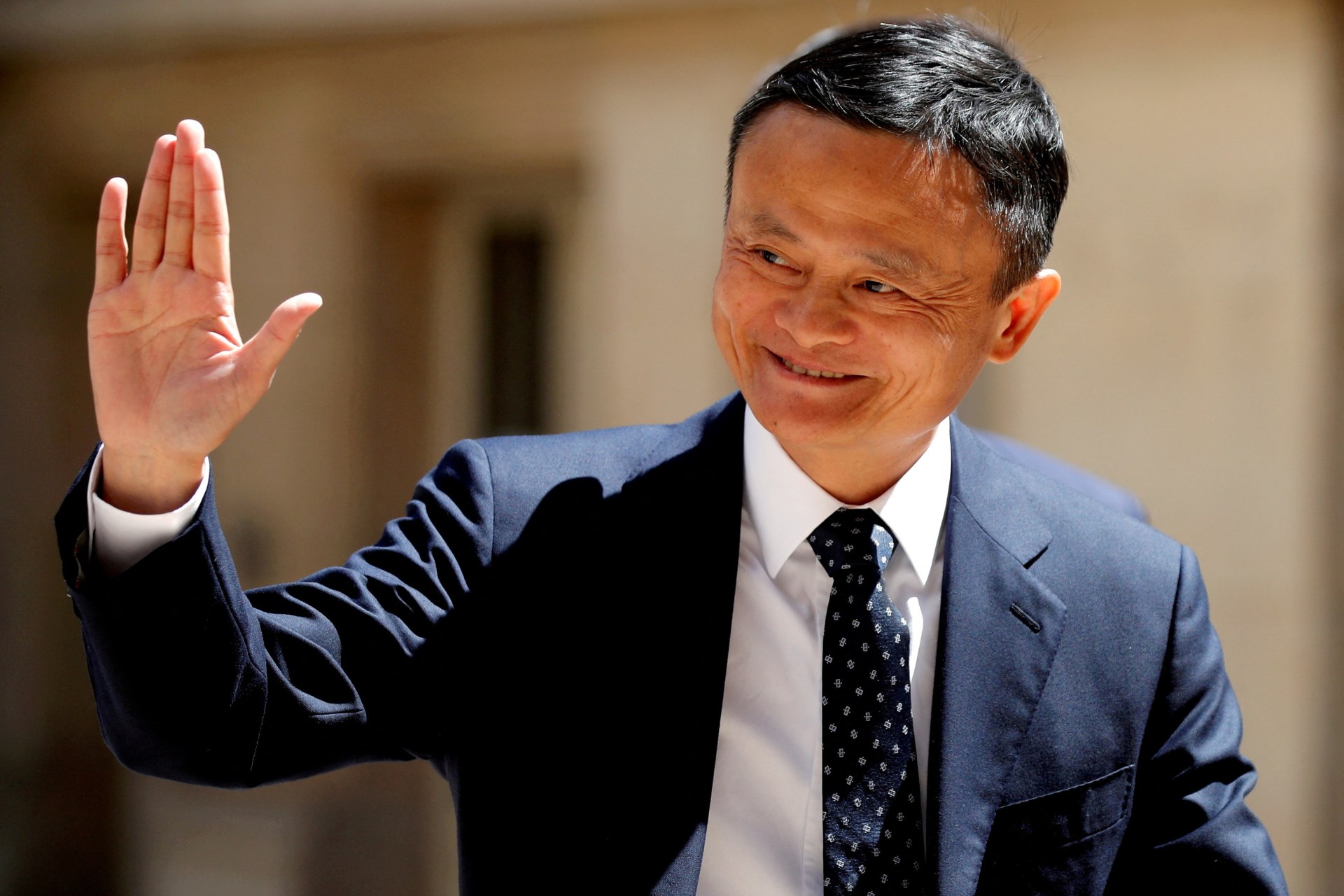 <p>Alibaba CEO Jack Ma arrives at the Tech for Good Summit in Paris, France in May 2019.</p>
