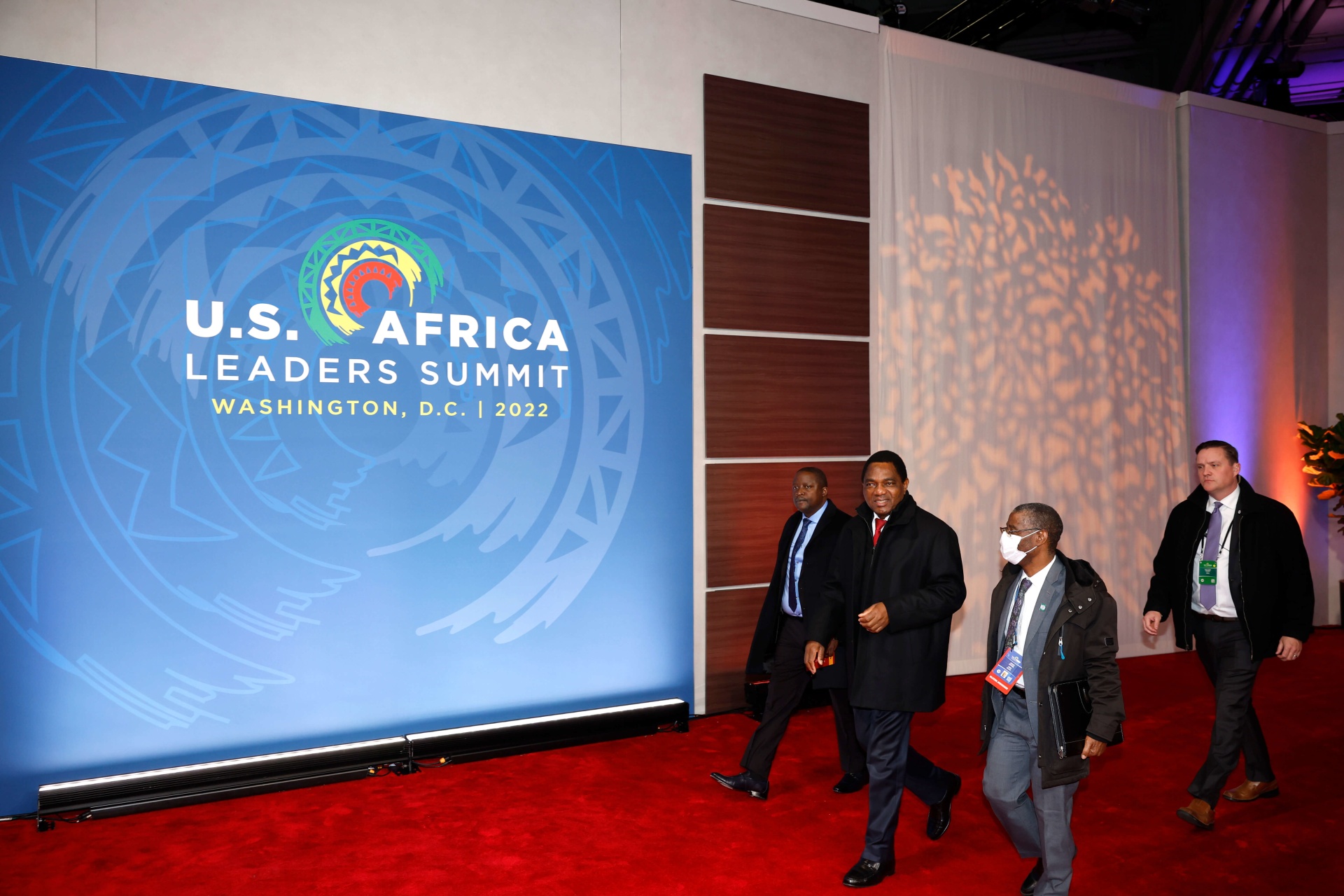 <p>President of Zambia Hakainde Hichilema arrives at the US-Africa Business Forum during the US-Africa Leaders Summit in Washington, DC on December 14, 2022. </p>