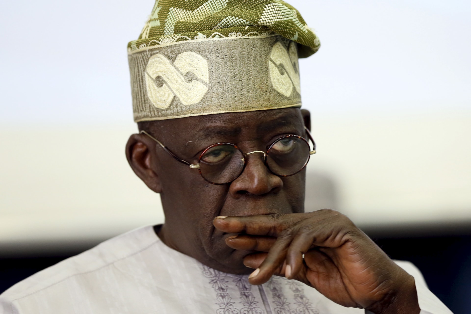<p>Bola Tinubu, former Lagos state governor, is pictured at a party meeting in Abuja on Febuary 17, 2015. </p>