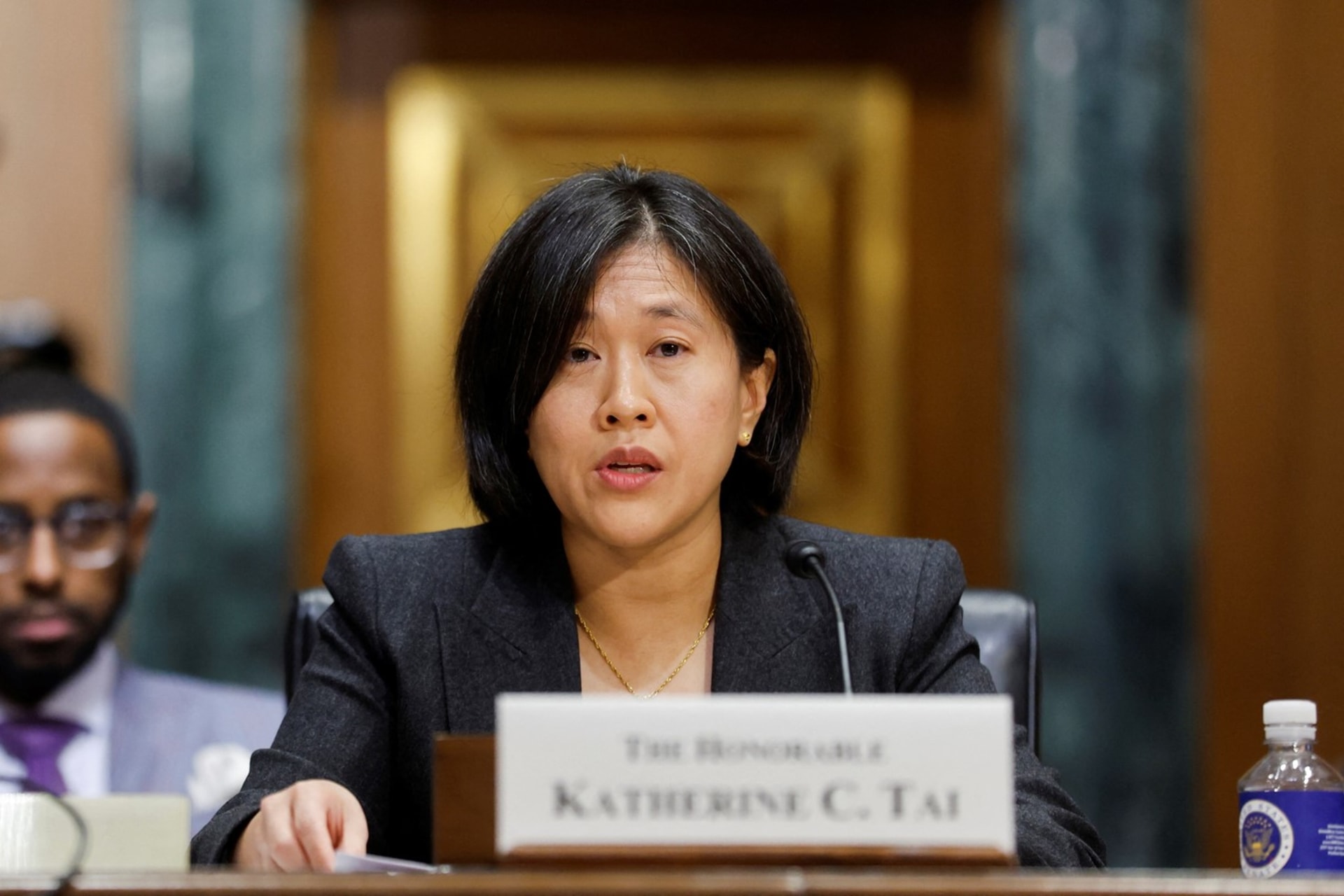 <p>U.S. Trade Representative Katherine Tai testifies before a Senate Finance Committee hearing on President Biden’s trade policy agenda on Capitol Hill in Washington, D.C.</p>
