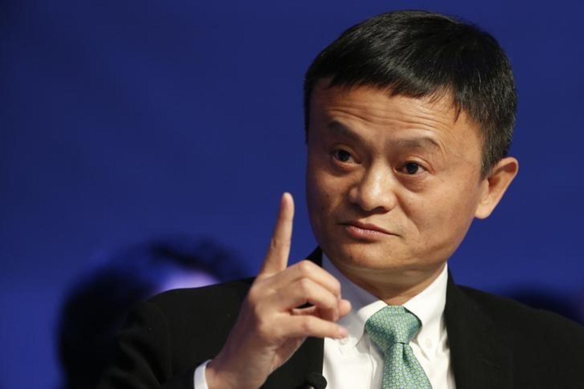 <p>Alibaba executive chairman Jack Ma speaks at an event in Davos, Switzerland in January 2017.</p>
