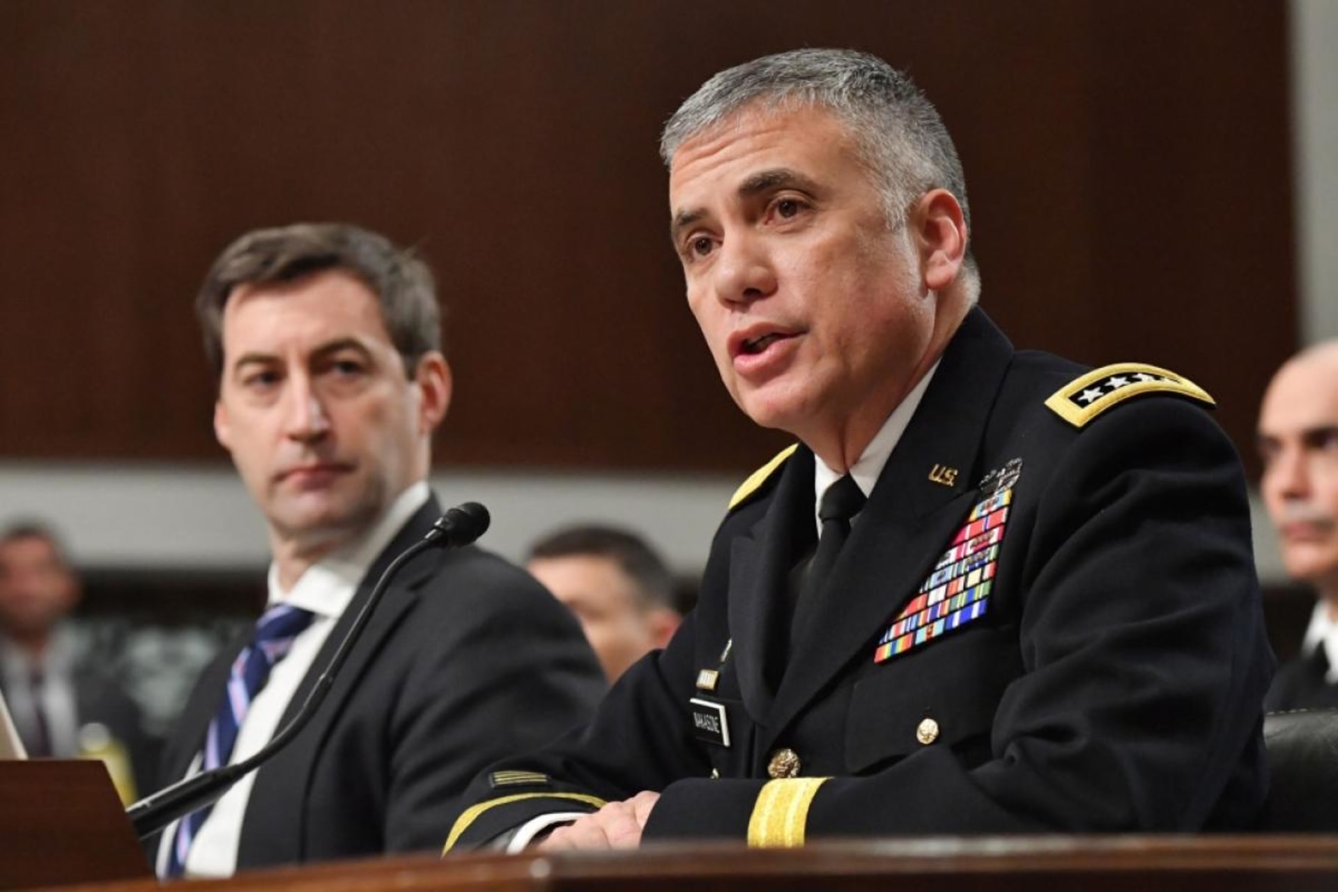 <p>General Paul Nakasone, commander of Cyber Command, testifies before Congress in February of 2019.</p>
