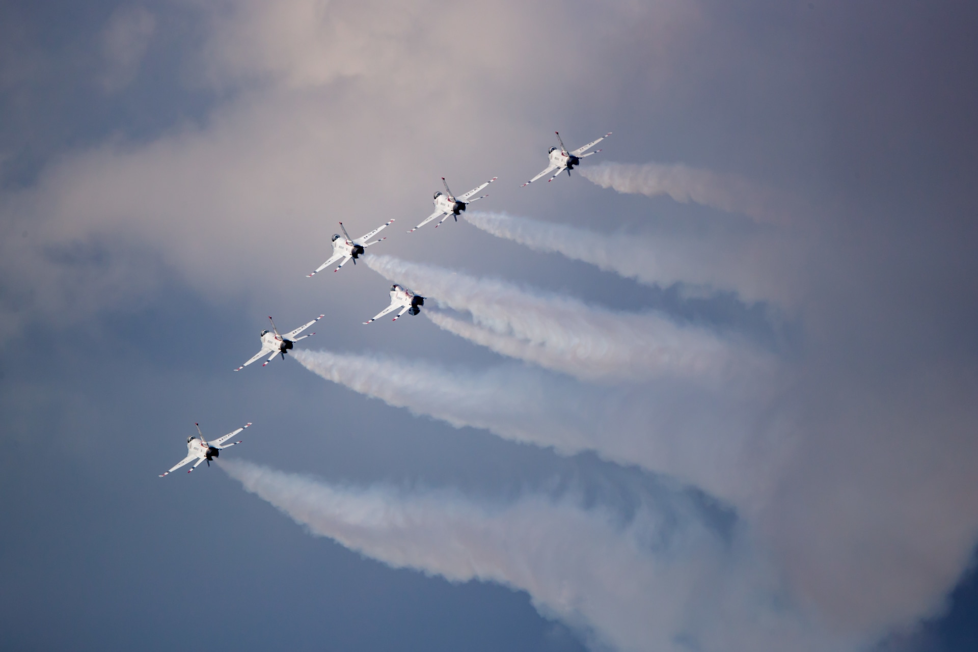 <p>The U.S. Air Force Thunderbirds perform on February 17, 2019. </p>