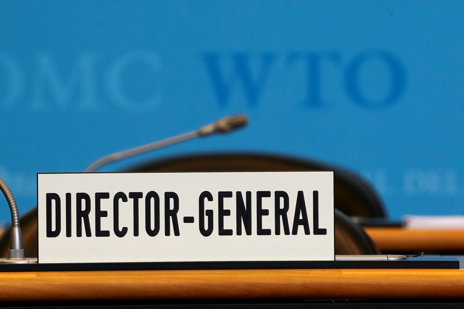 <p>The Director General’s chair at WTO headquarters in Geneva, Switzerland.</p>
