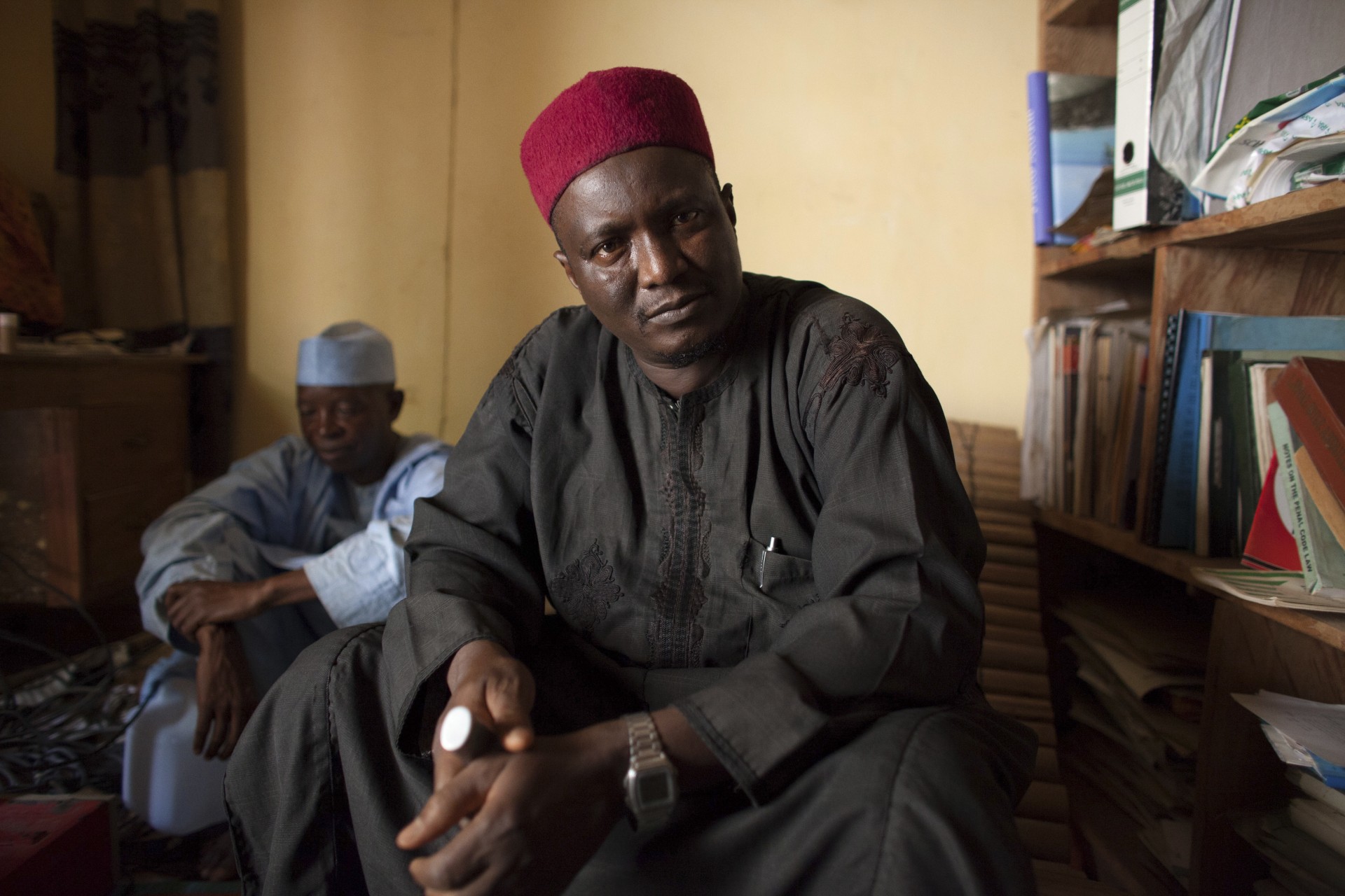 <p>Lawal Sule Abdullahi, a Sharia upper court judge, poses for a photograph in his home in Zaria, Nigeria, on July 17, 2014.</p>
