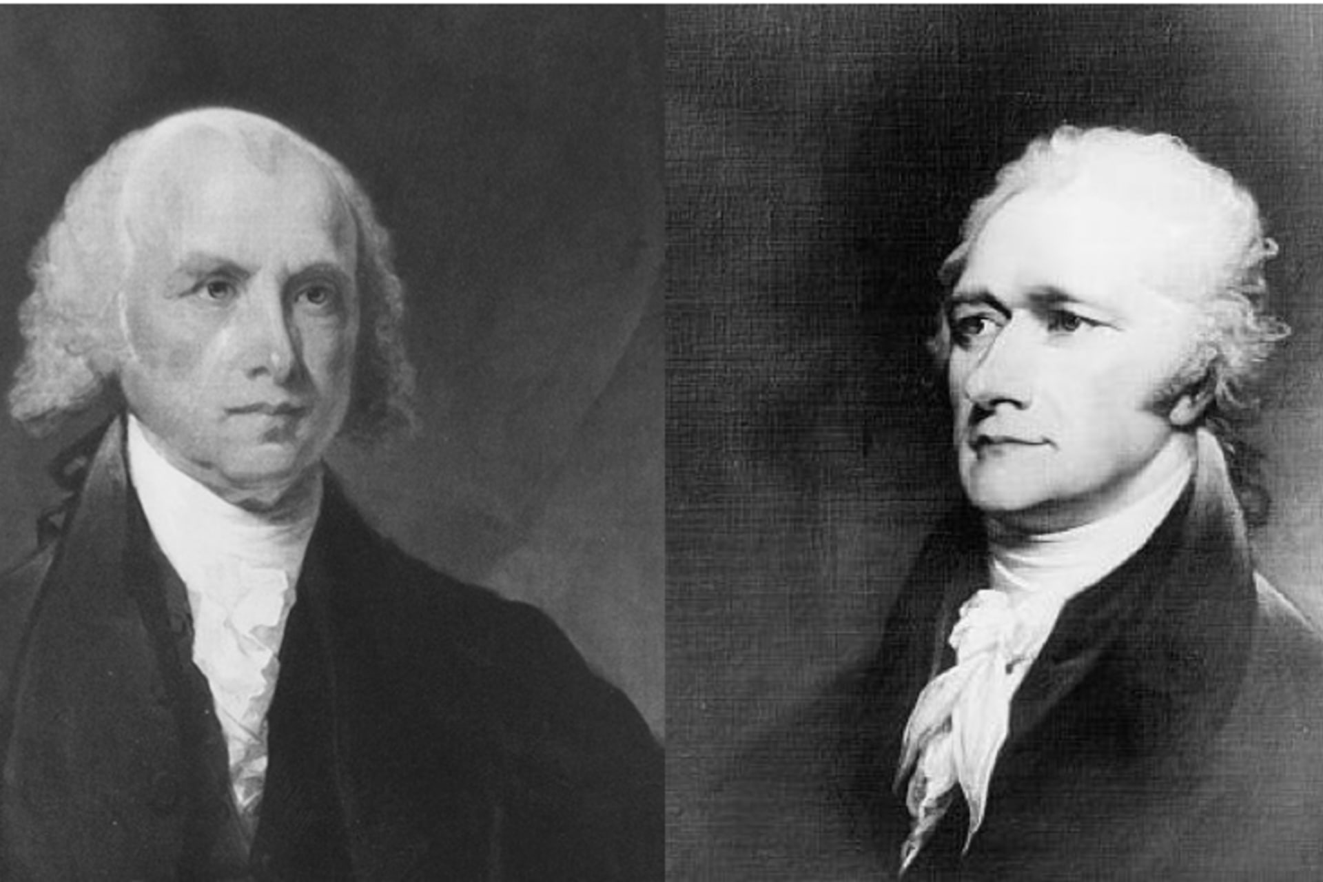 <p>James Madison and Alexander Hamilton. Library of Congress</p>
