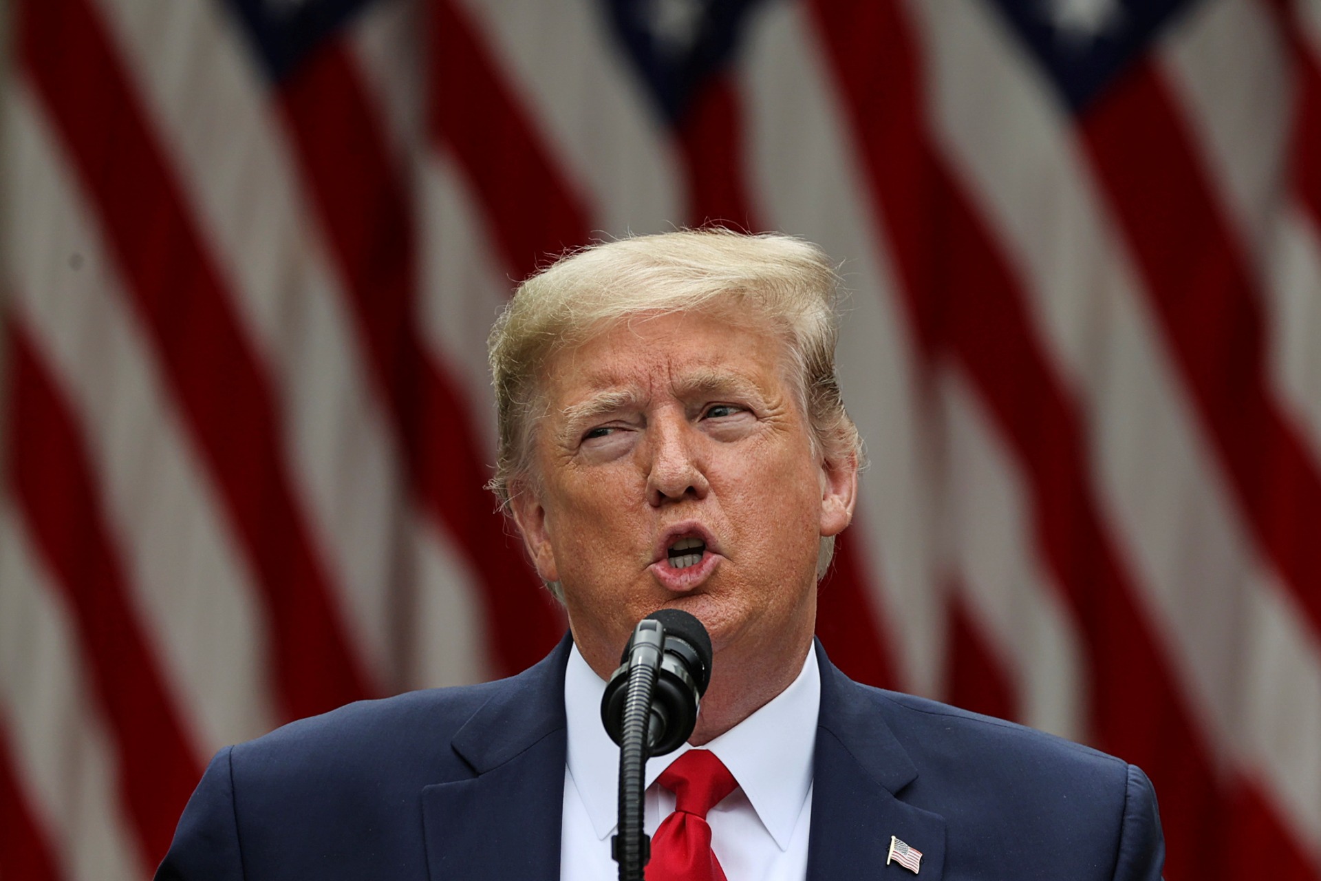 <p>U.S. President Donald J. Trump makes an announcement about U.S. trade relations with China and Hong Kong at the White House in Washington, DC, on May 29, 2020.</p>
