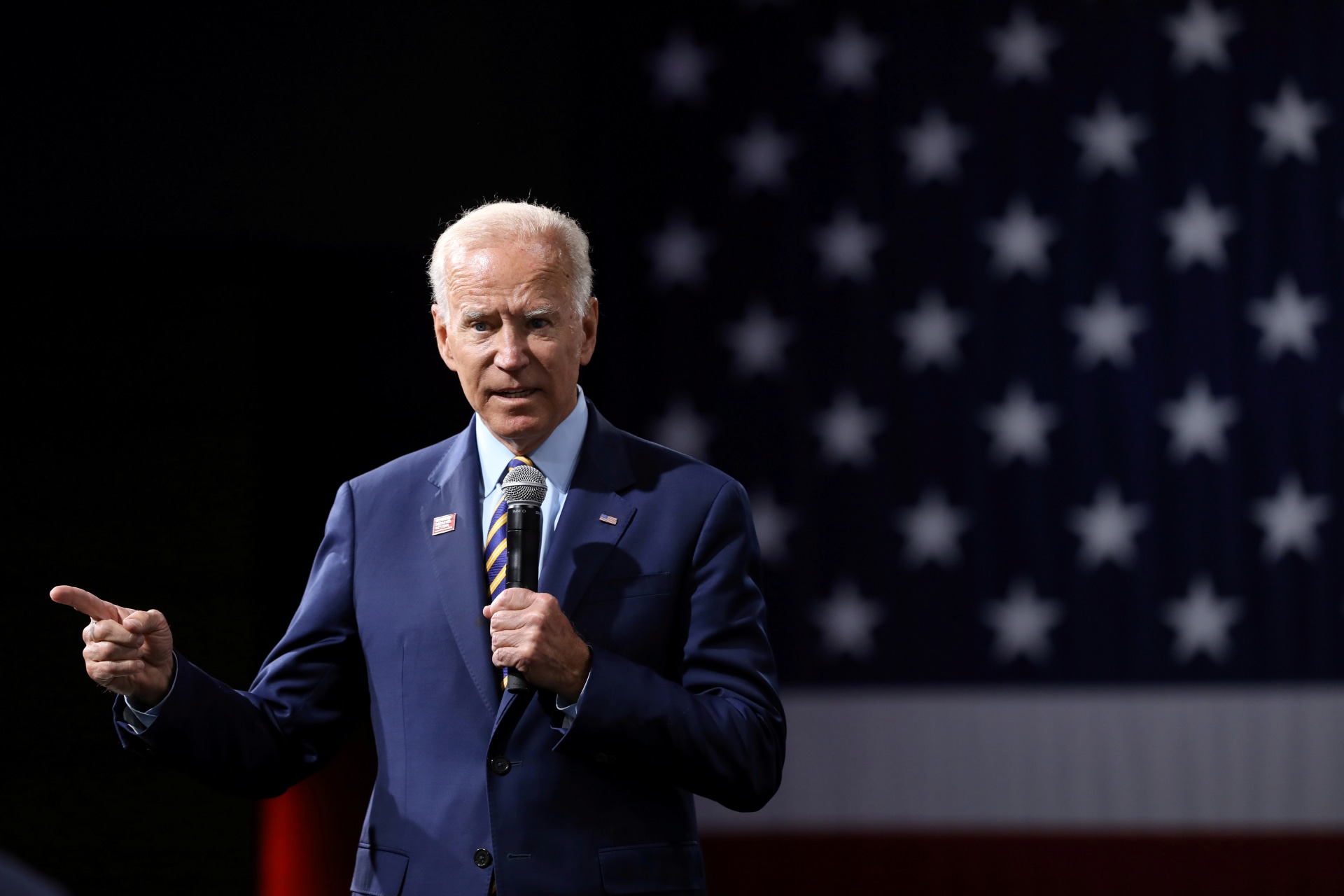 <p>2020 Democratic U.S. presidential candidate and former Vice President Joe Biden speaks in Des Moines, Iowa, on August 10, 2019.</p>
