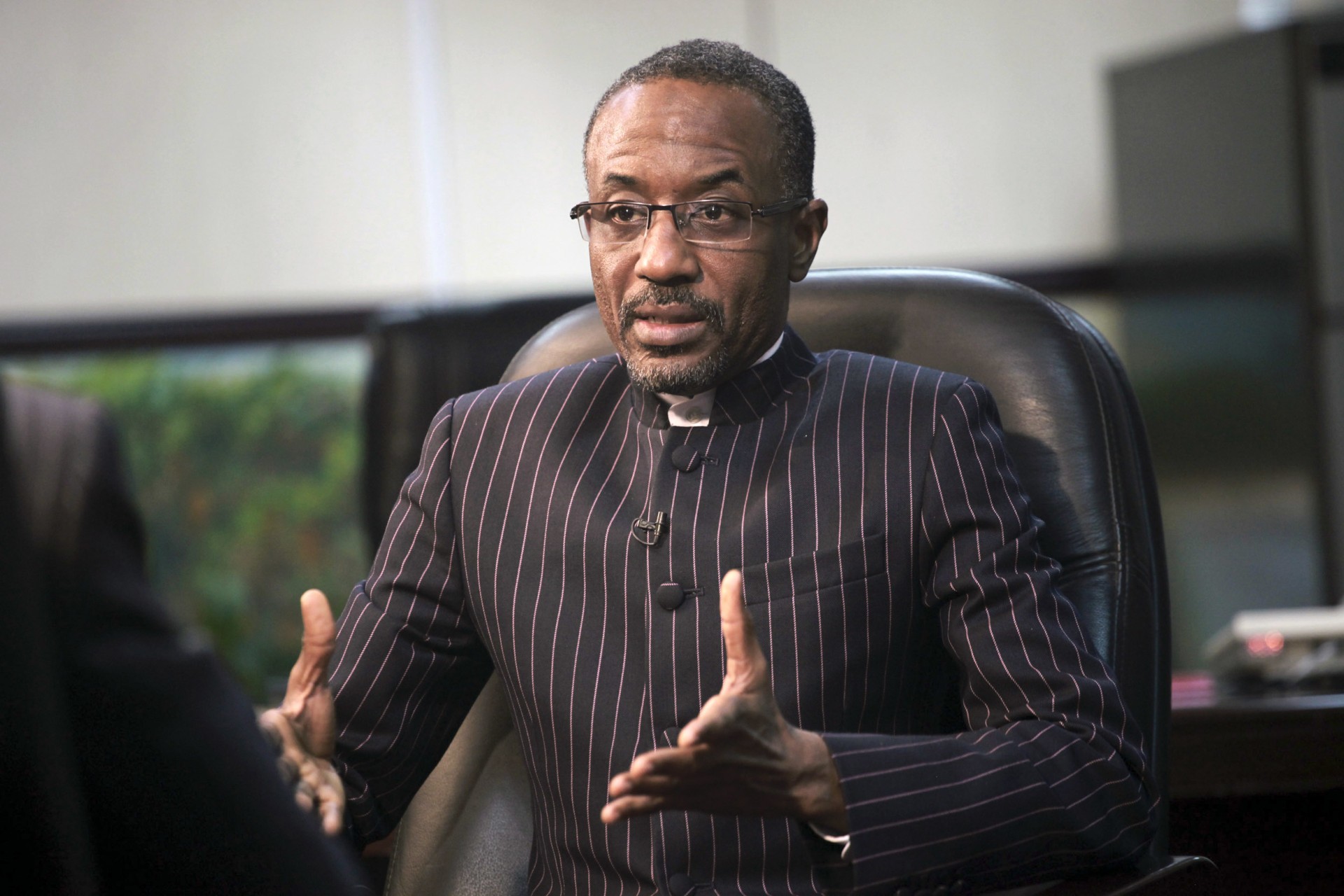 <p>Sanusi Lamido Sanusi, Nigeria’s central bank governor at the time, speaks during an interview with Reuters in his office in Lagos, on March 7, 2011. </p>
