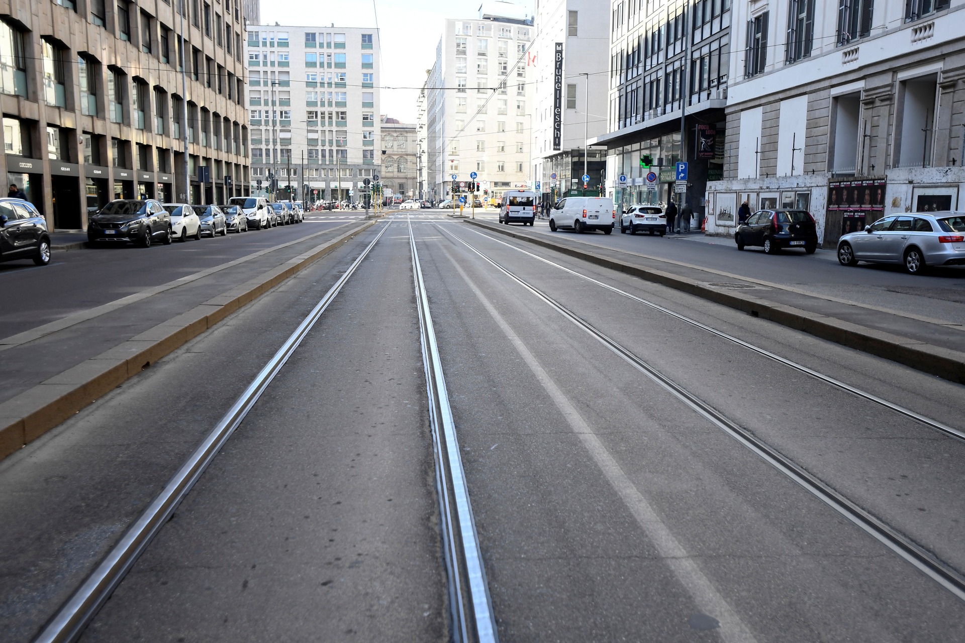<p>An empty street is seen after a coronavirus outbreak, in Milan, Italy February 24, 2020.</p>
