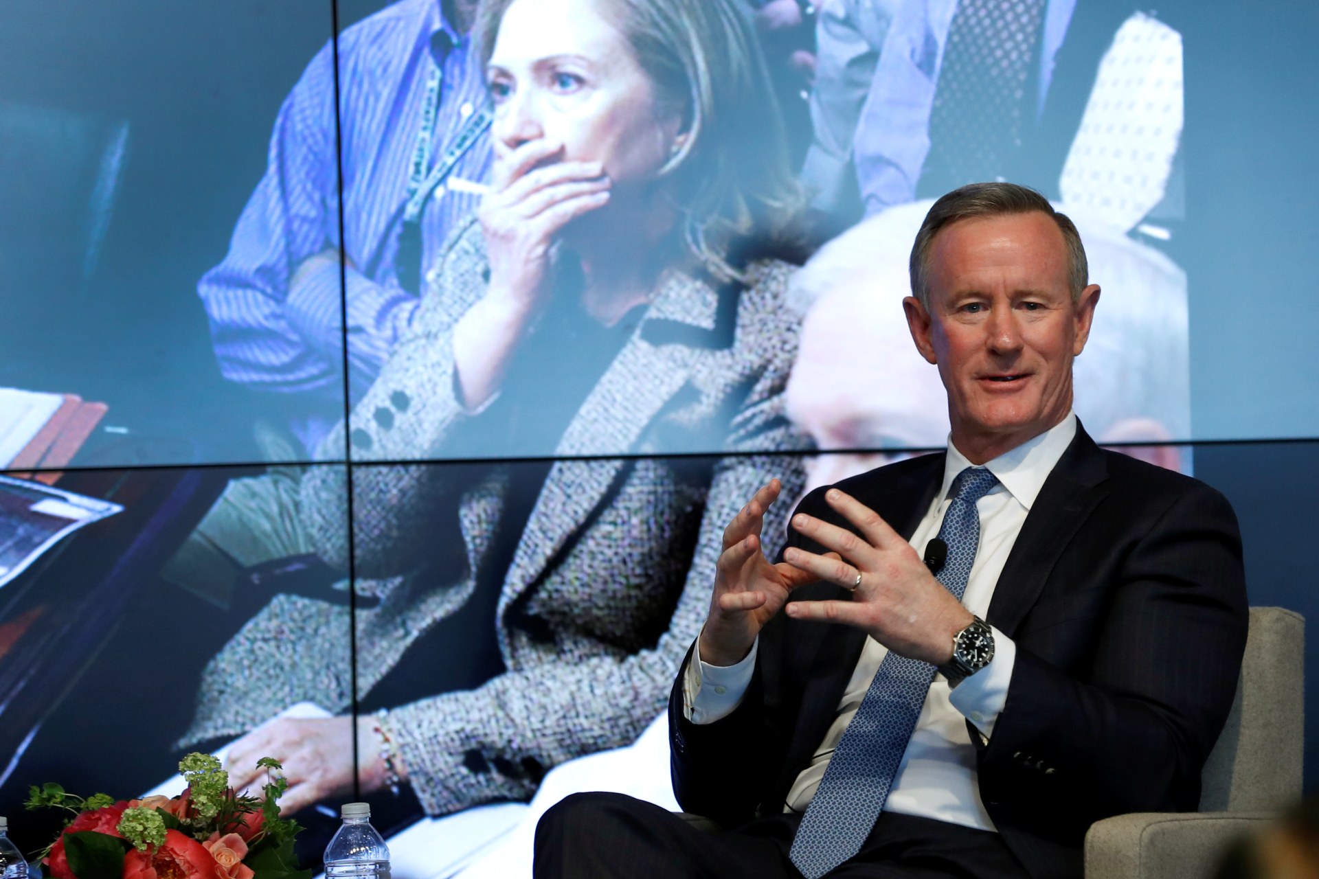 <p>Admiral William McRaven (Rtd.) speaks during a Reuters Newsmakers event in New York in May 2019. </p>
