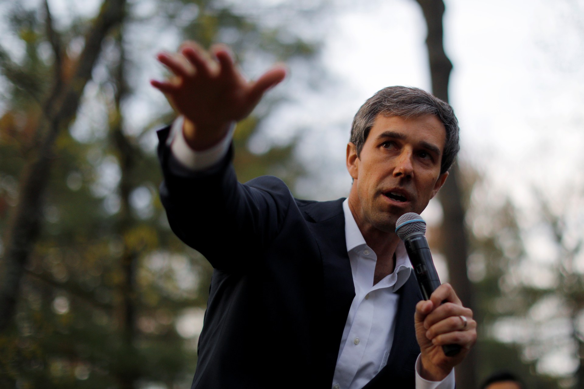 <p>Beto O’Rourke speaks at a campaign event in Salem, New Hampshire. Brian Snyder/REUTERS</p>