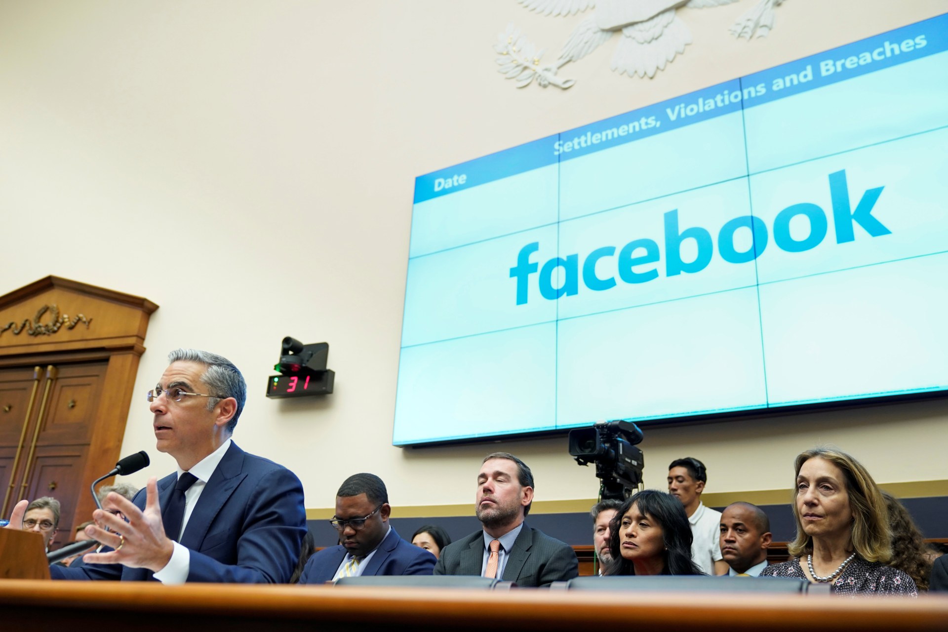 <p>David Marcus, CEO of Facebook’s Calibra, testifies to the House Financial Services Committee hearing on “Examining Facebook’s Proposed Cryptocurrency and Its Impact on Consumers, Investors, and the American Financial System” on Capitol Hill in Washington,</p>
