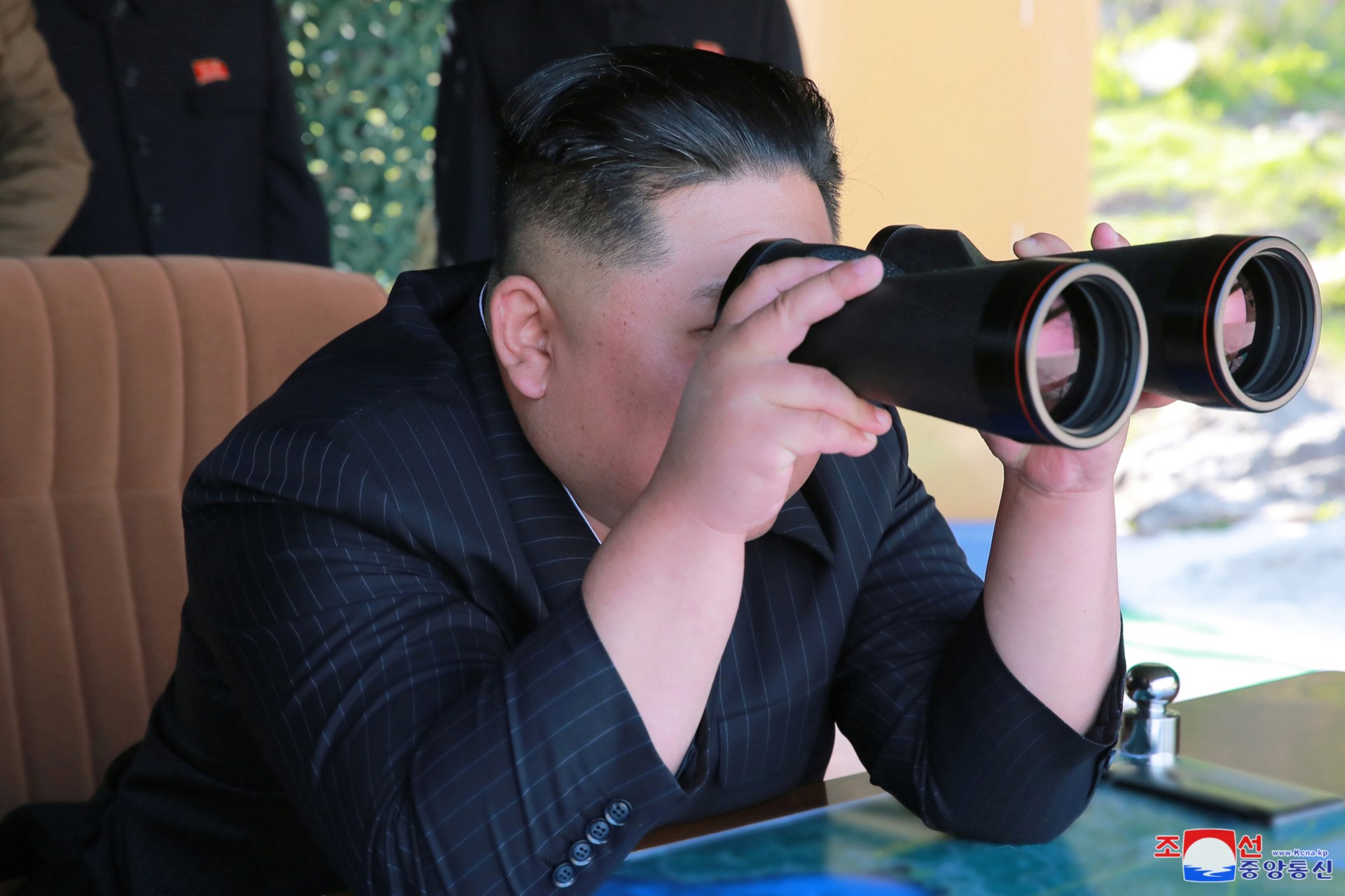 <p>North Korea’s leader Kim Jong-un supervises a military drill in North Korea, in this May 10, 2019 photo.</p>
