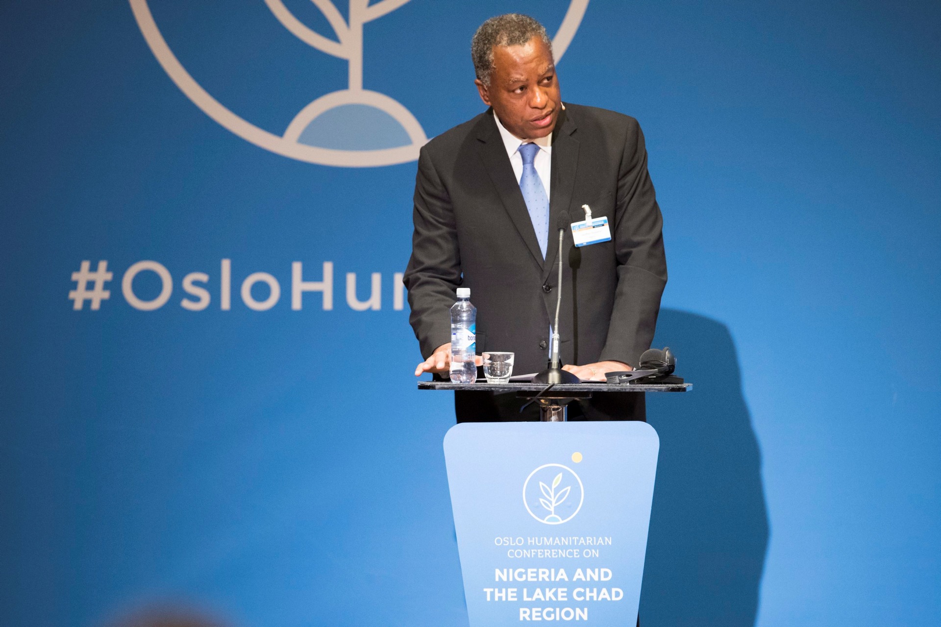 <p>Nigeria’s Foreign Affairs Minister Geoffrey Onyeama speaks at the Oslo Humanitarian Conference on Nigeria and the Lake Chad Region in Oslo, Norway, on February 24, 2017. </p>
