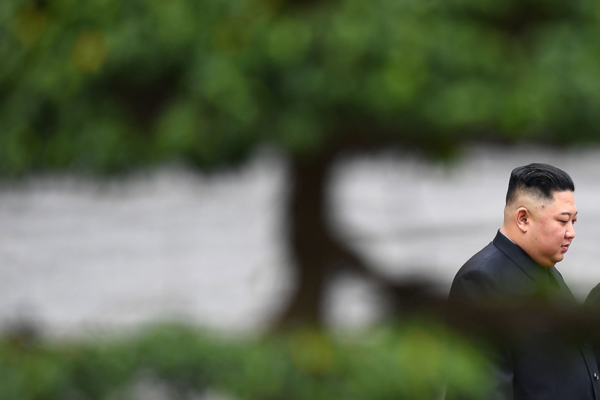 <p>North Korean leader Kim Jong-un at the presidential palace in Hanoi, Vietnam.</p>