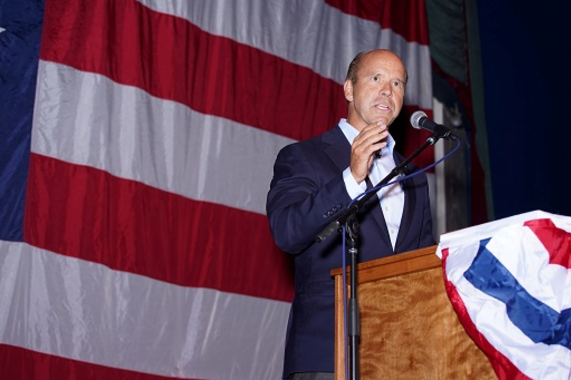 <p>John Delaney speaks at the Iowa Democratic Wing Ding in Clear Lake, Iowa, August 10, 2018. </p>