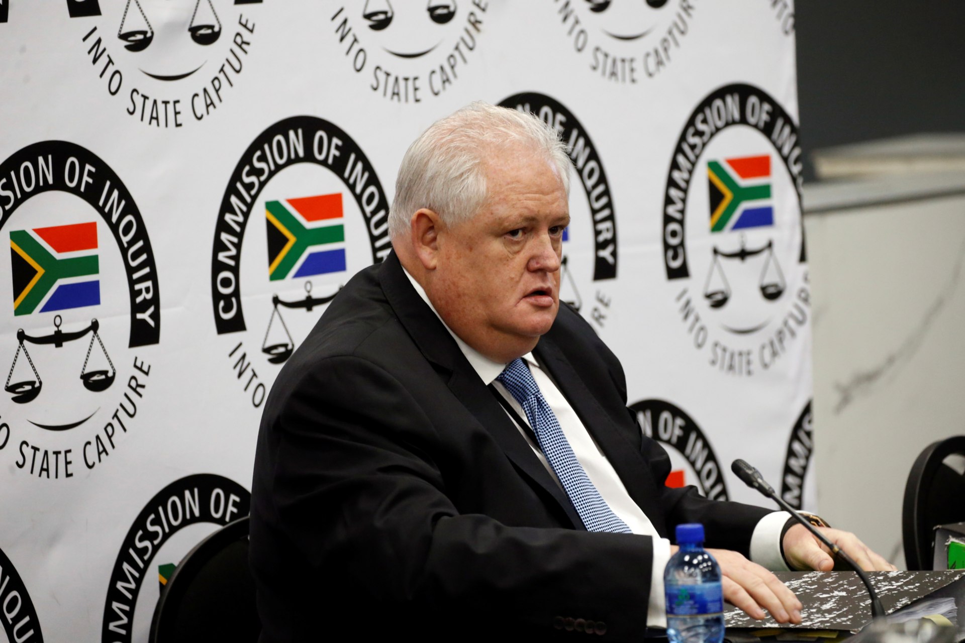 <p>Former Bosasa Chief Operations Officer Angelo Agrizzi looks on before giving testimony at the Judicial Commission of Inquiry probing state capture in Johannesburg, South Africa, on January 28, 2019. </p>
