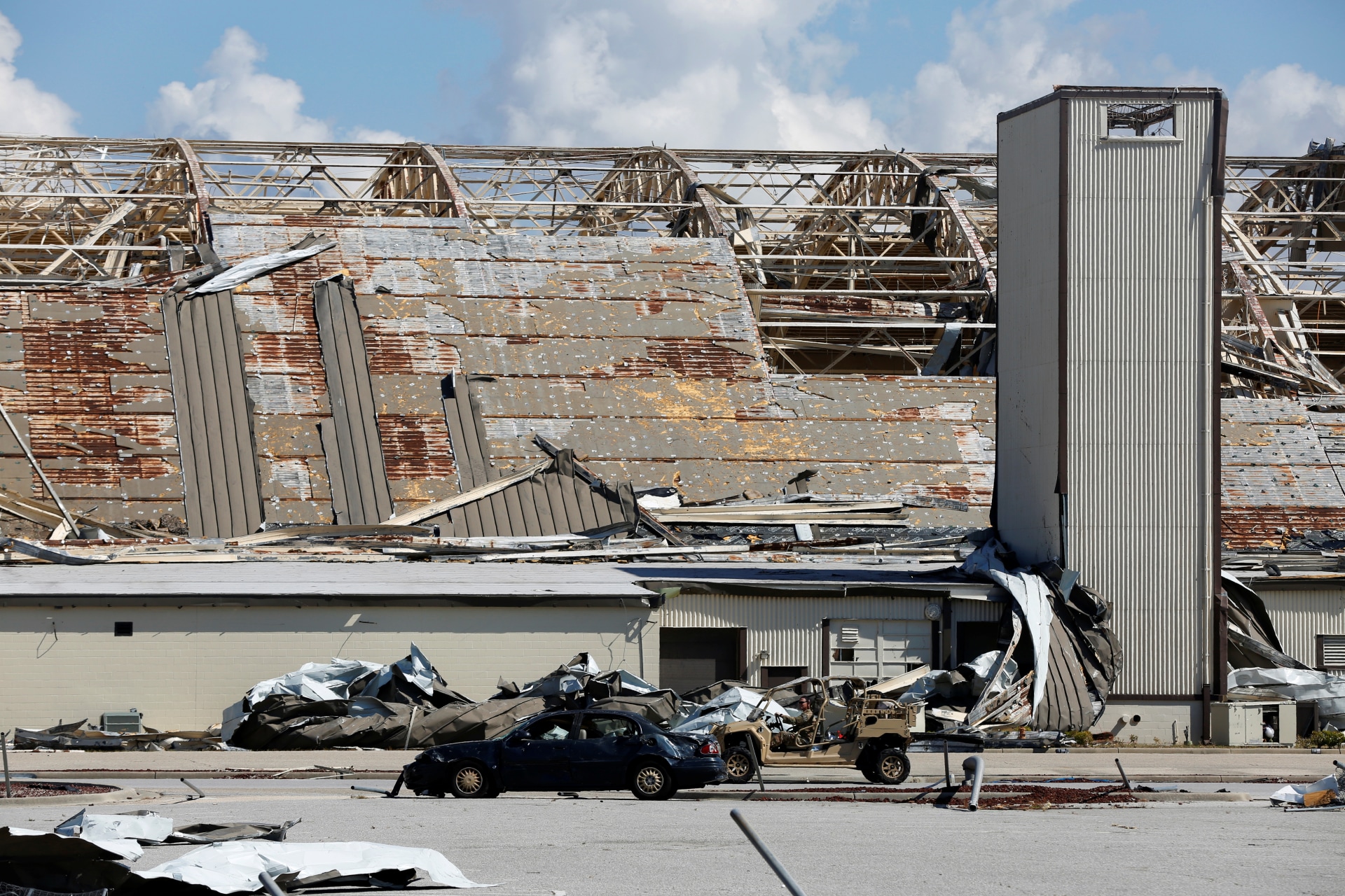<p>Damage caused by Hurricane Michael is seen on Tyndall Air Force Base, Florida, U.S., October 16, 2018. </p>