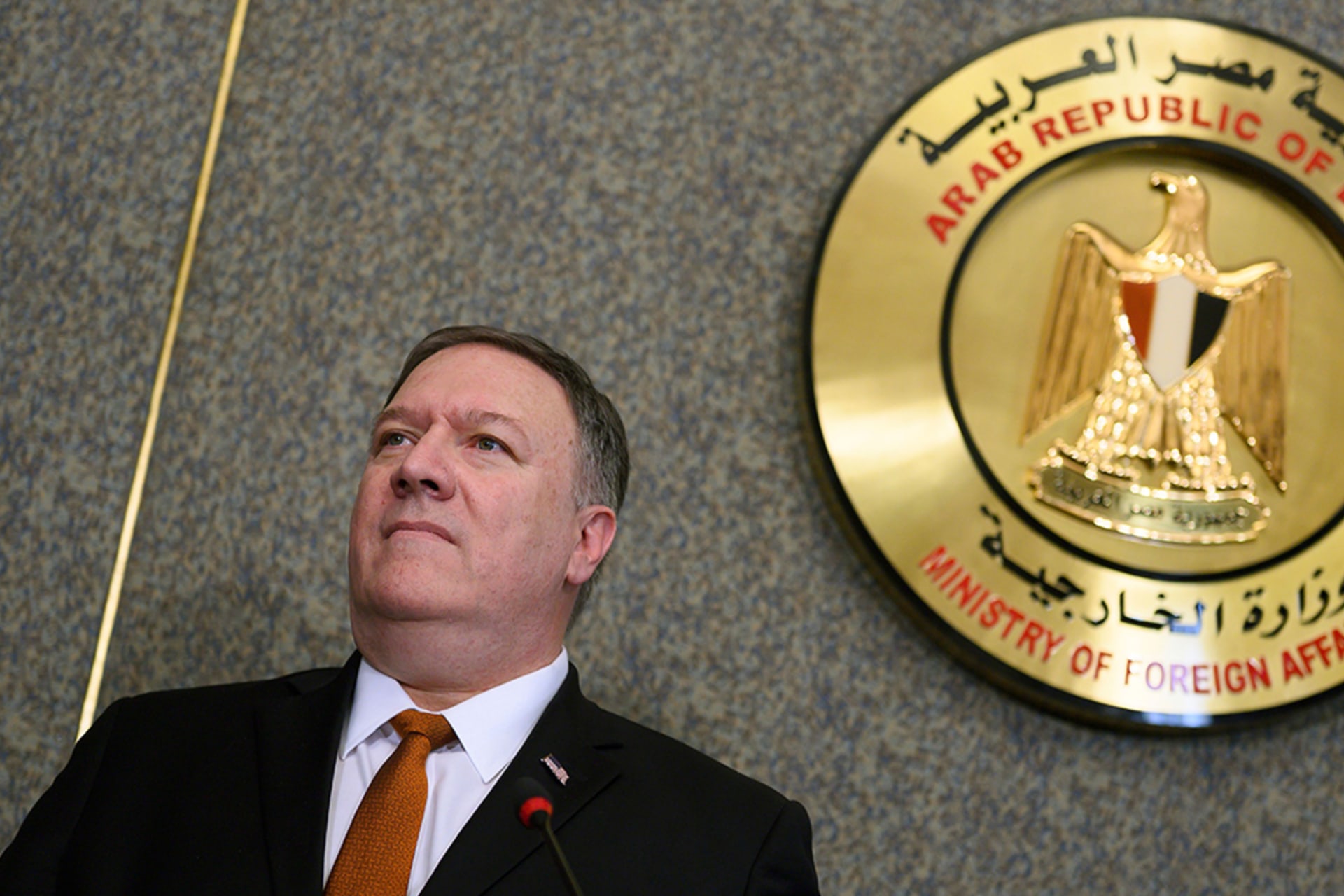 <p>U.S. Secretary of State Mike Pompeo holds a joint press conference with his Egyptian counterpart in Cairo.</p>
