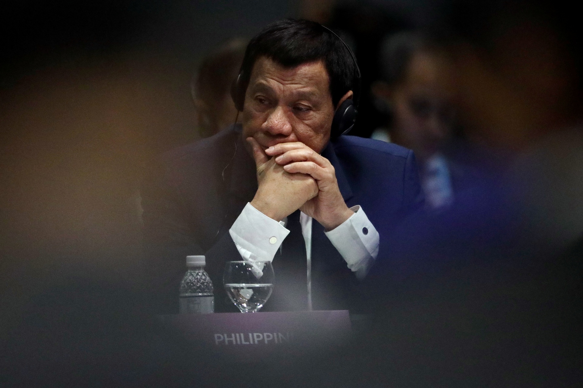 <p>Philippines President Rodrigo Duterte attends the ASEAN Plus Three (APT) Summit in Singapore, November 15, 2018. </p>