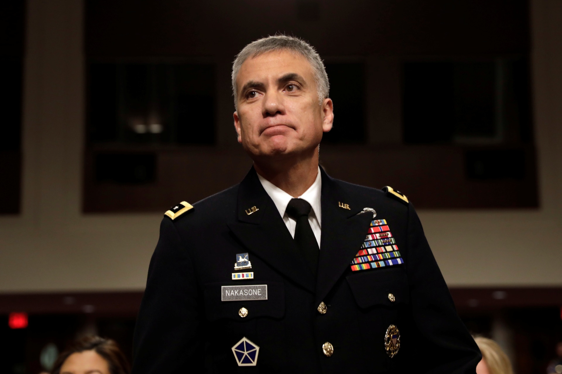 <p>Gen. Paul M. Nakasone, commander of U.S. Cyber Command, before the Senate Armed Services Committee in March 2018. </p>
