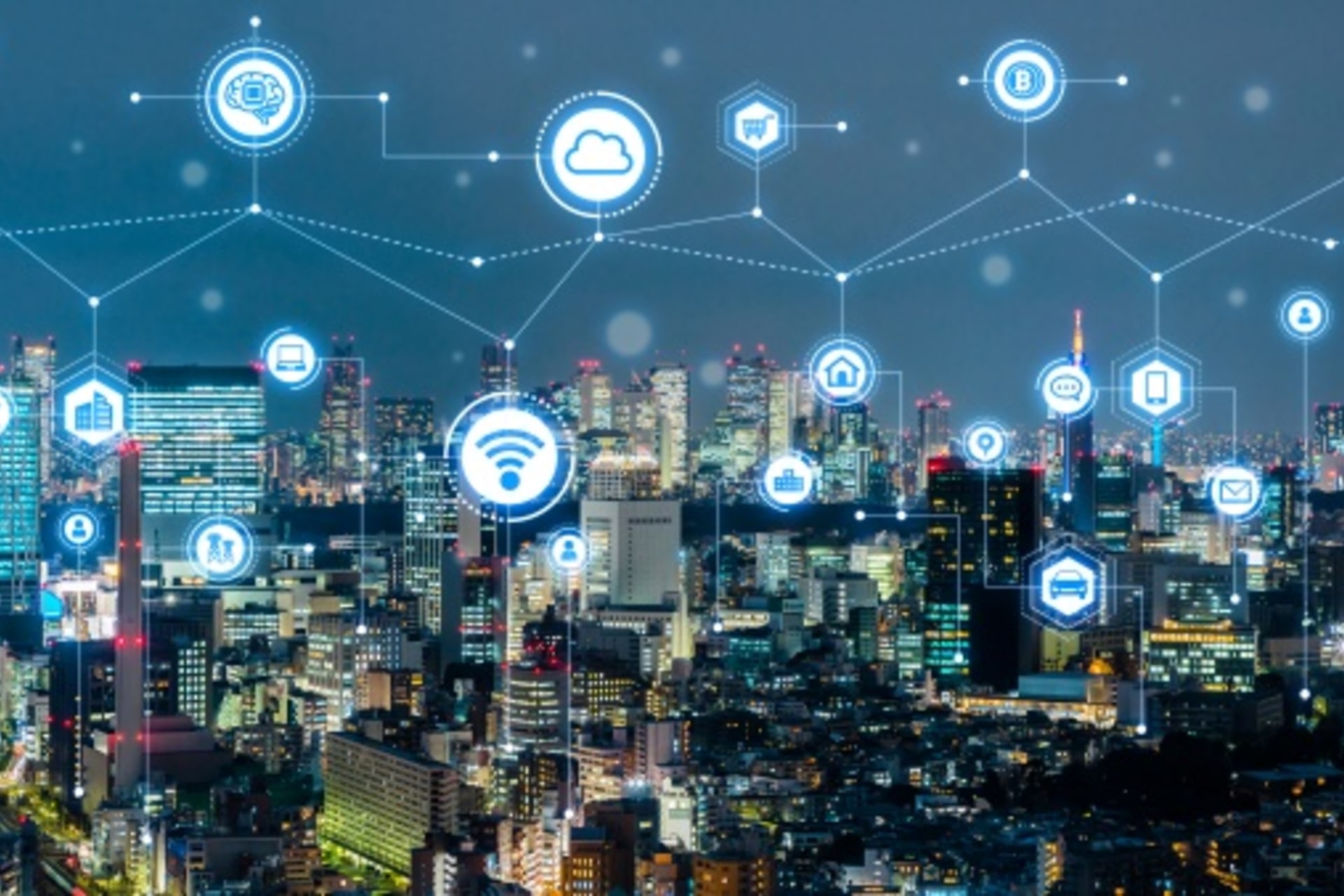 <p>Illustration of a smart city concept </p>
